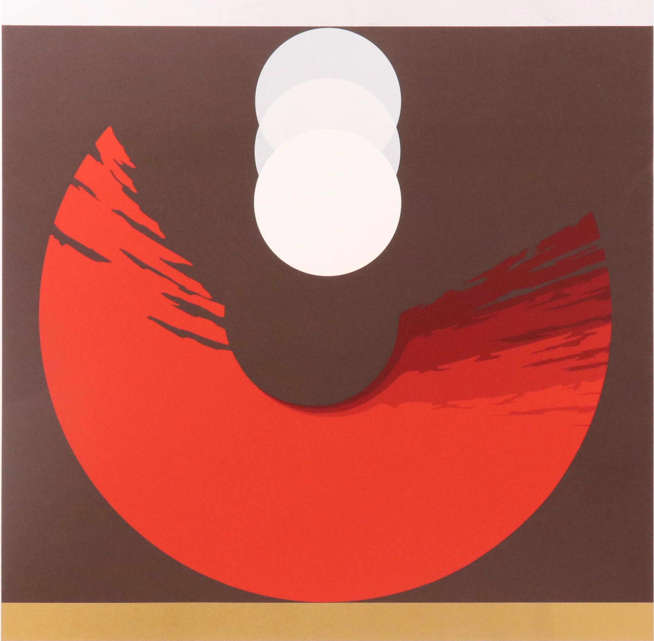 Thomas Whelan Benton Abstract Serigraph "Evolution Series – Red," 1981