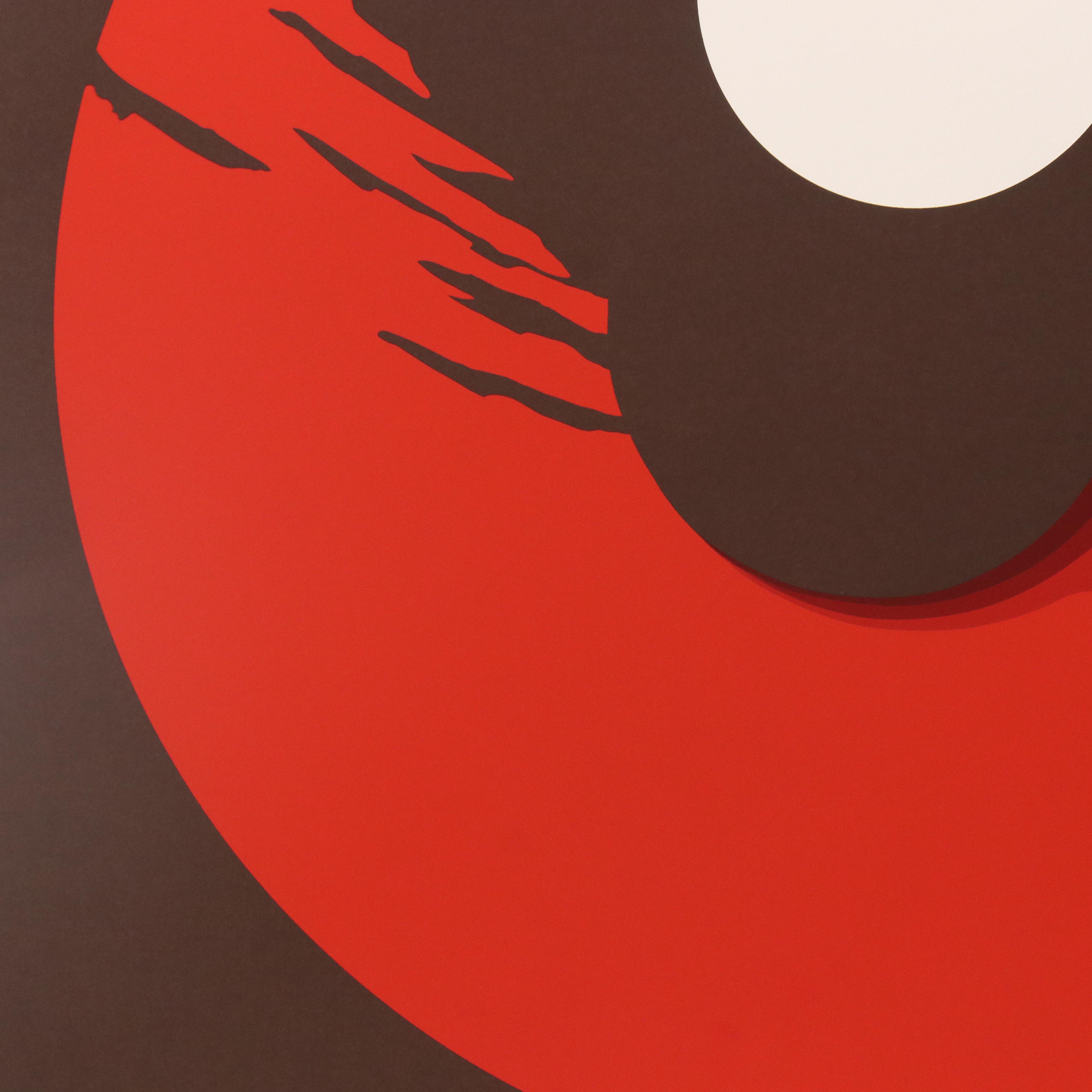 Thomas Whelan Benton Abstract Serigraph "Evolution Series – Red," 1981