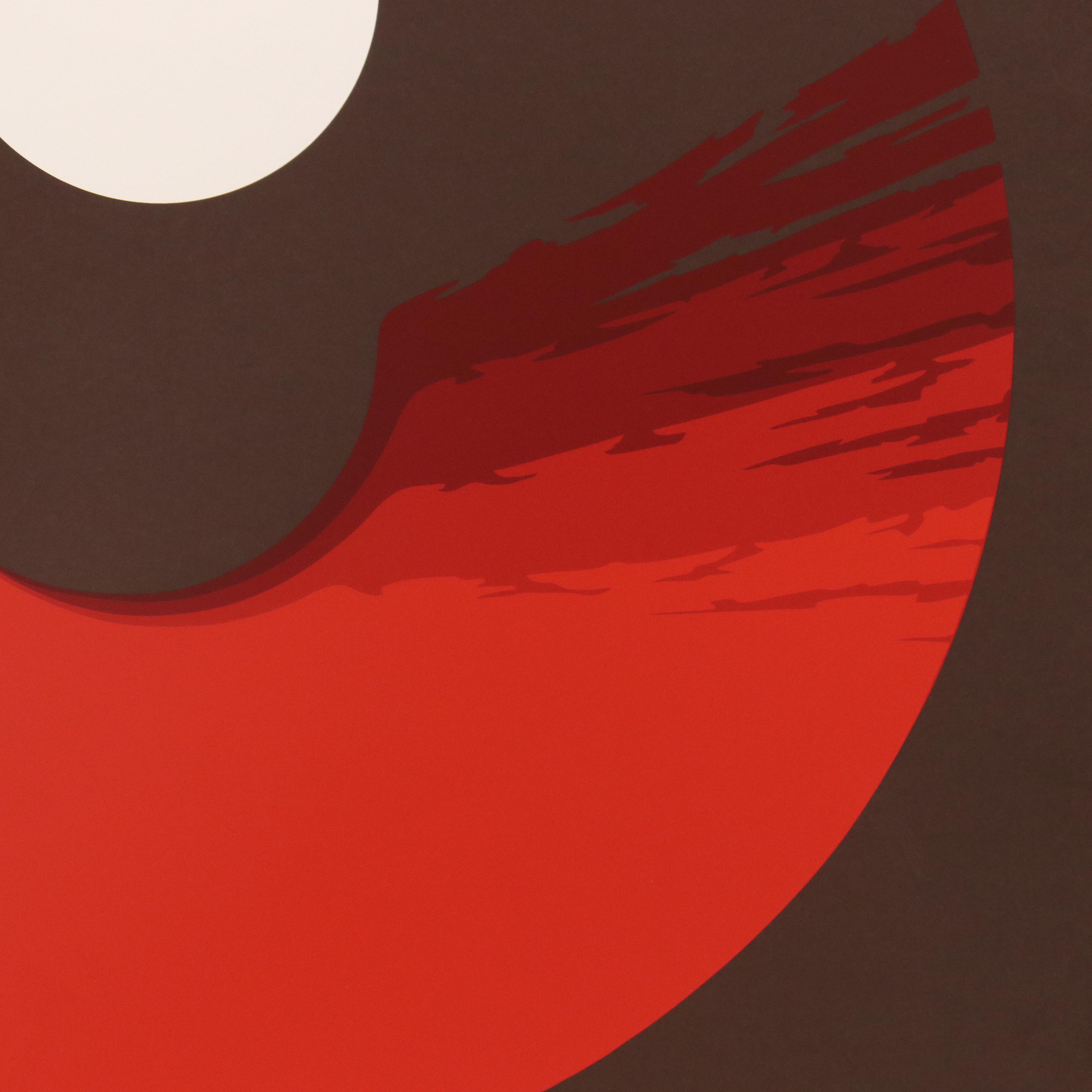 Thomas Whelan Benton Abstract Serigraph "Evolution Series – Red," 1981