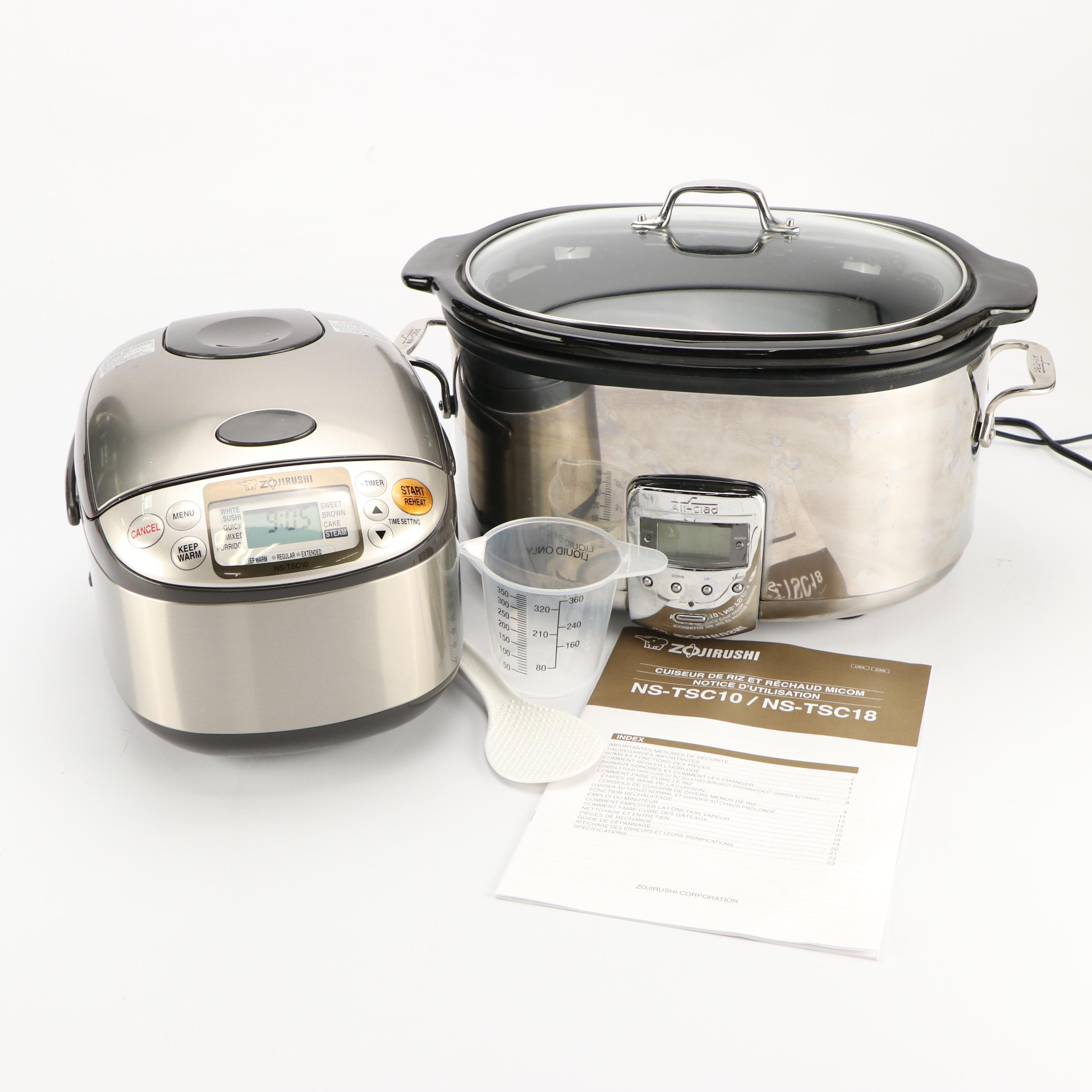 All-Clad Cooker with Zojirushi Rice Cooker