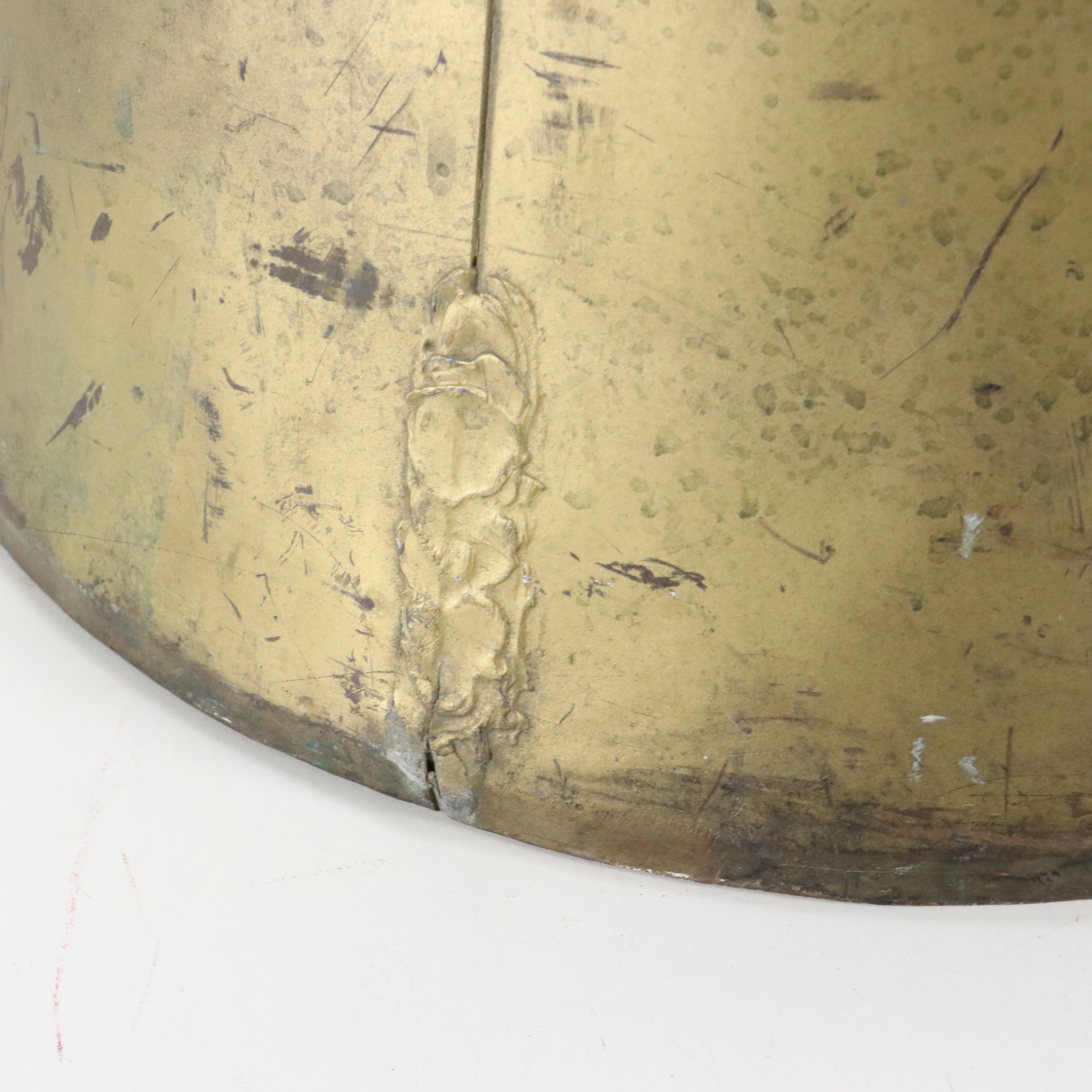 Victorian Style Brass Plated Cylindrical Pail, 20th Century