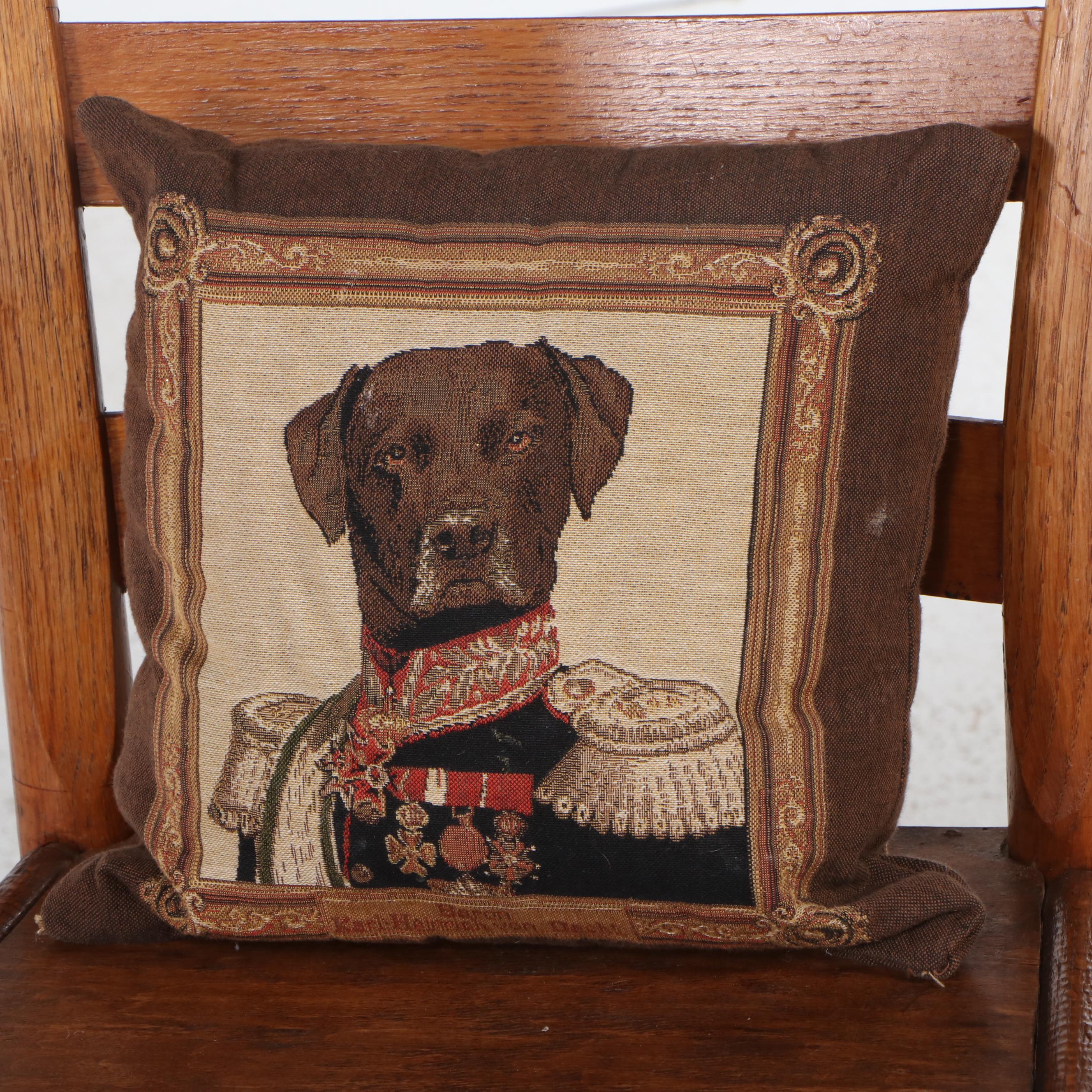 Regency Style Mahogany Couching Table with Ladder-Back Side Chair