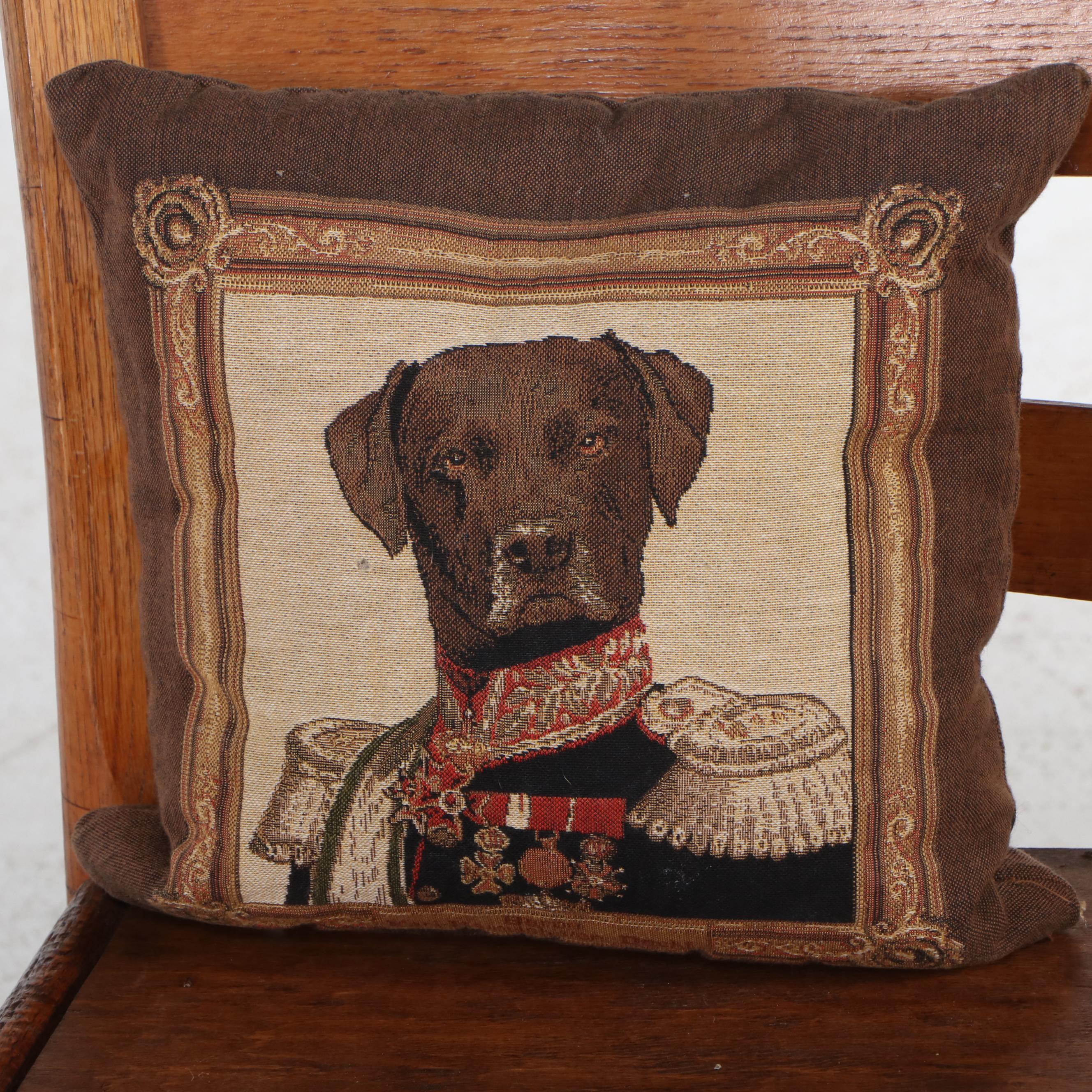 Regency Style Mahogany Couching Table with Ladder-Back Side Chair