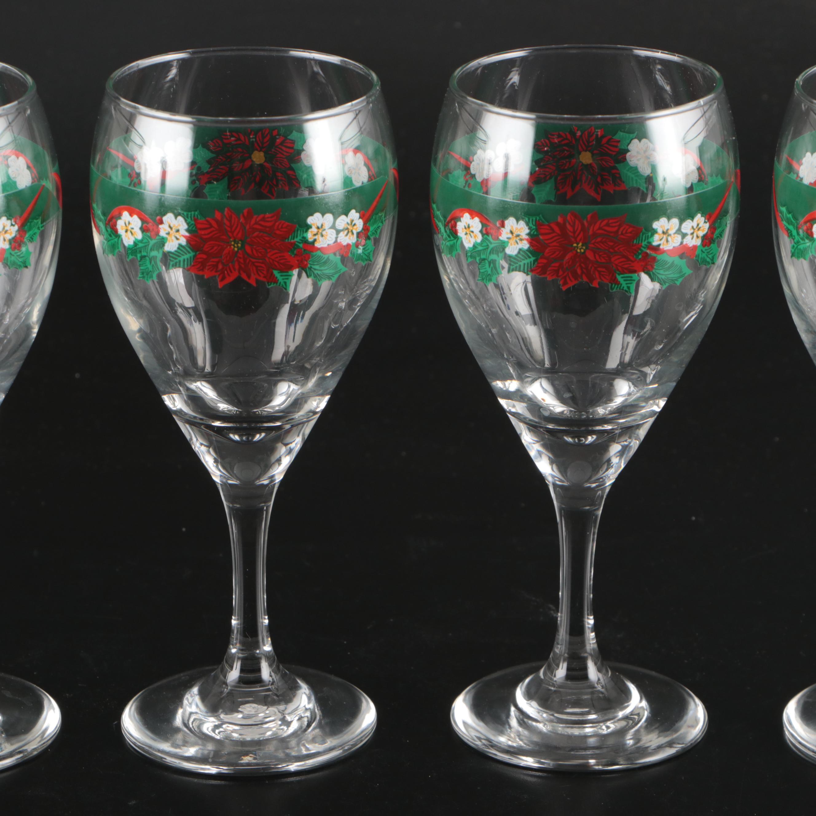 Culver with Other Christmas-Themed Cocktail Glasses and Other Stemware