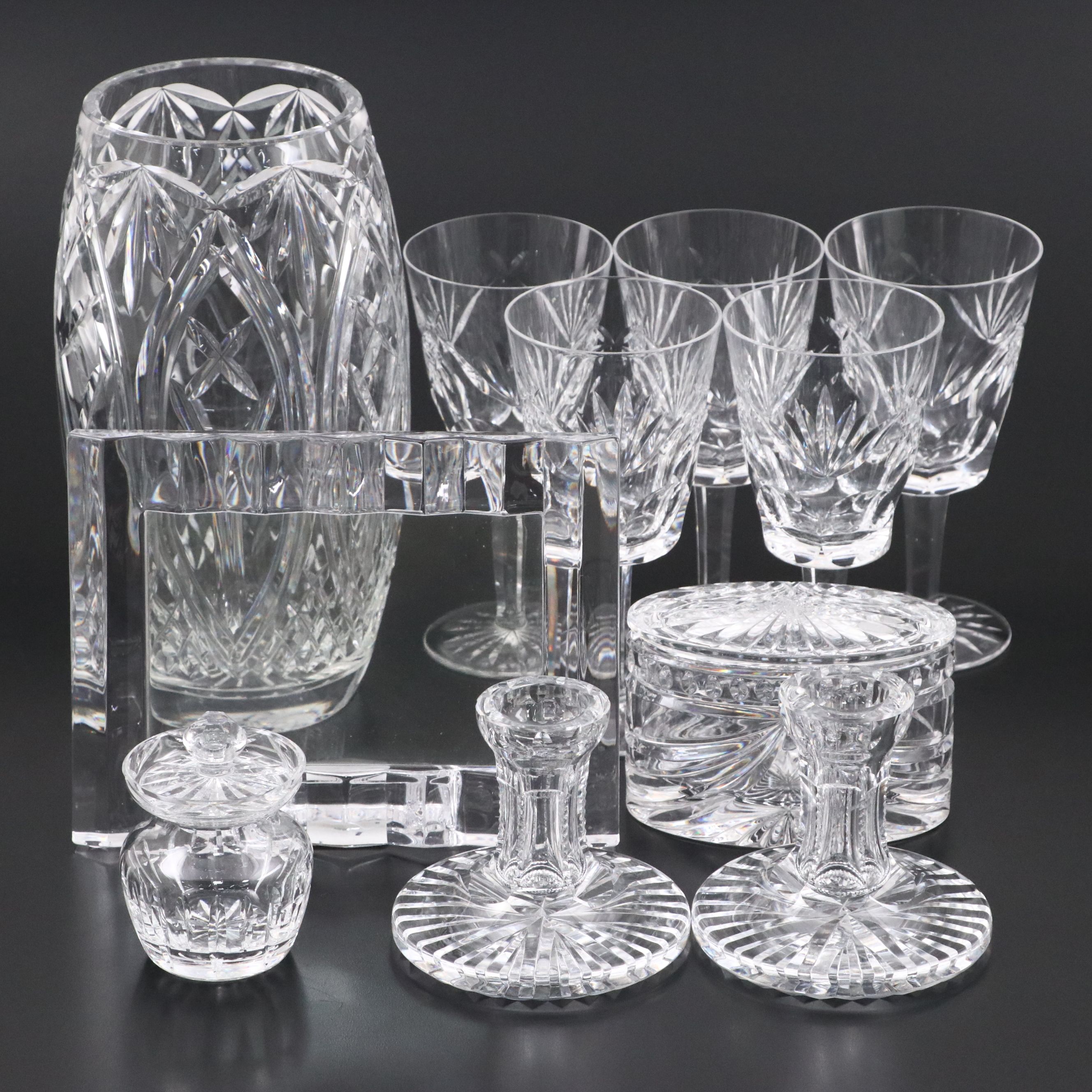 Waterford Crystal "Ashling" Stemware with Vase and Other Décor