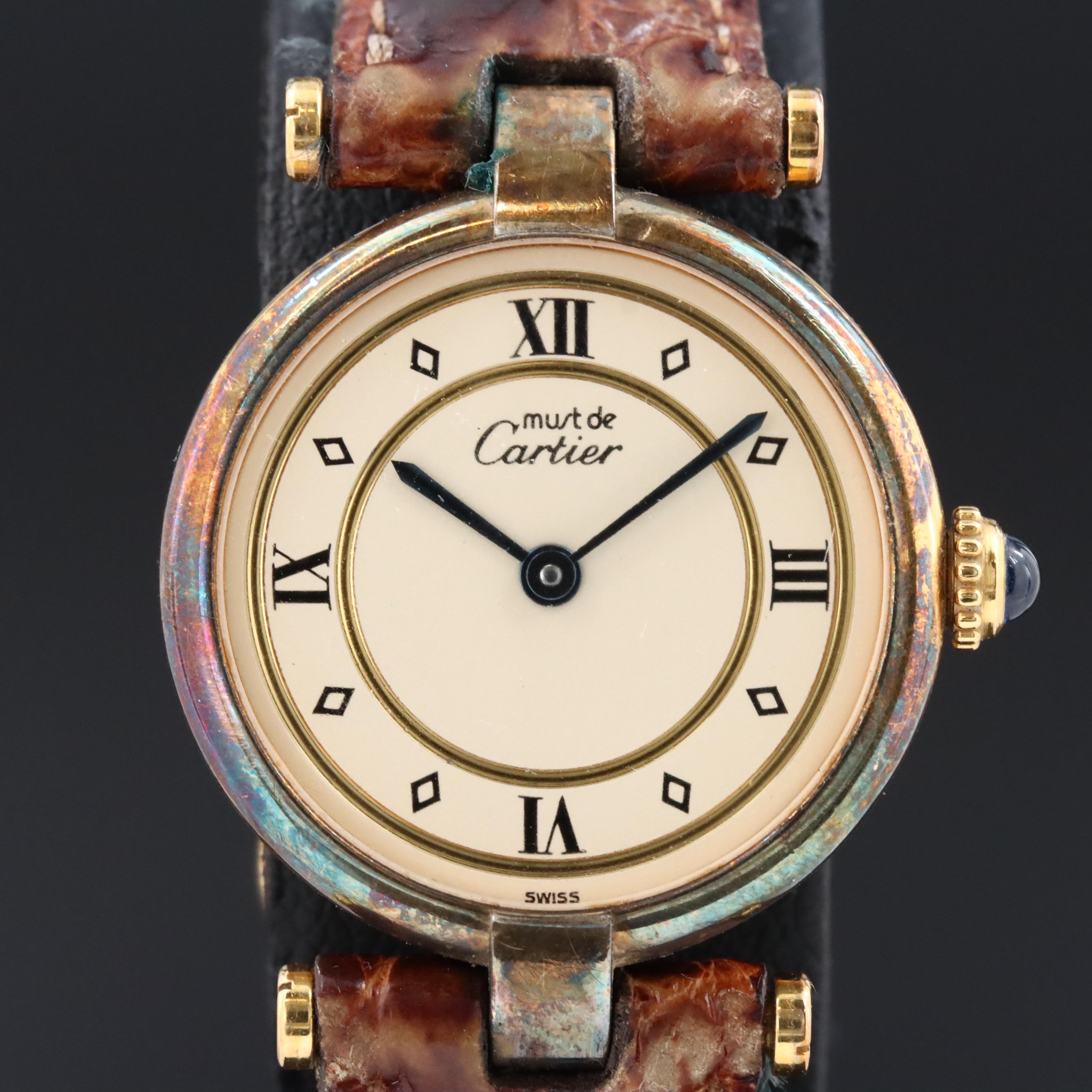 Cartier Must de Cartier Vermeil Quartz Model 590004 Watch