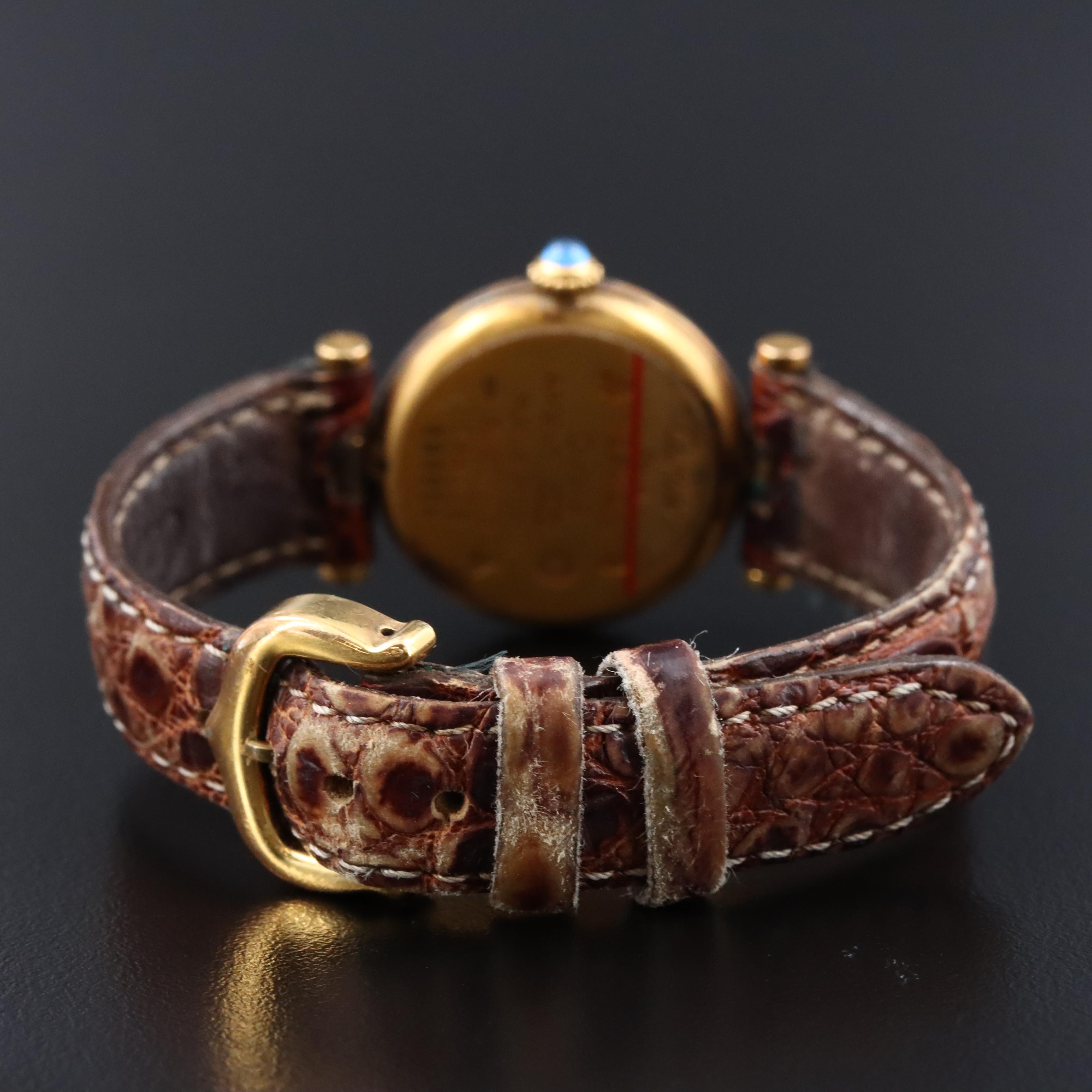 Cartier Must de Cartier Vermeil Quartz Model 590004 Watch