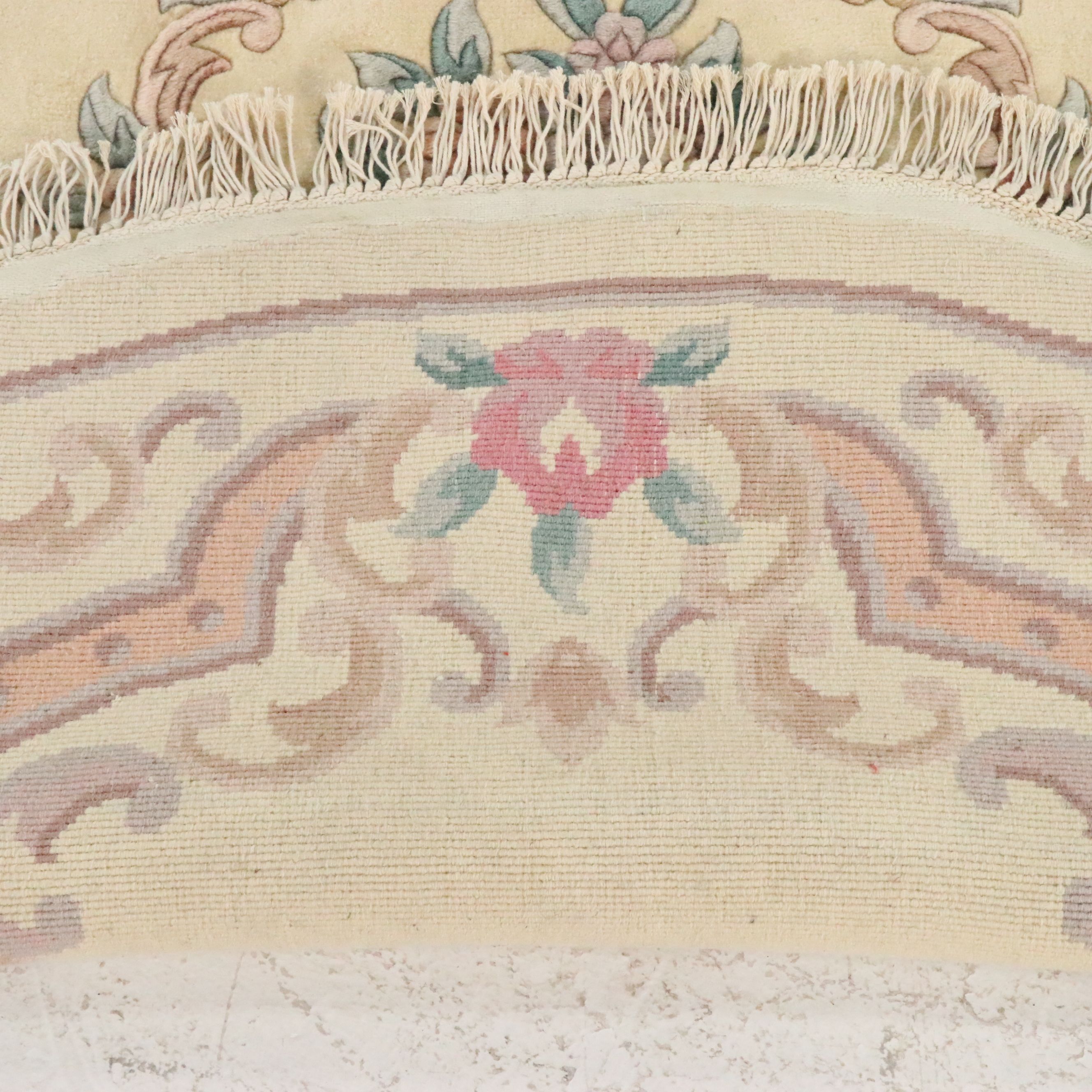 6' x 6'1 Near-Round Sino-French Aubusson Area Rug