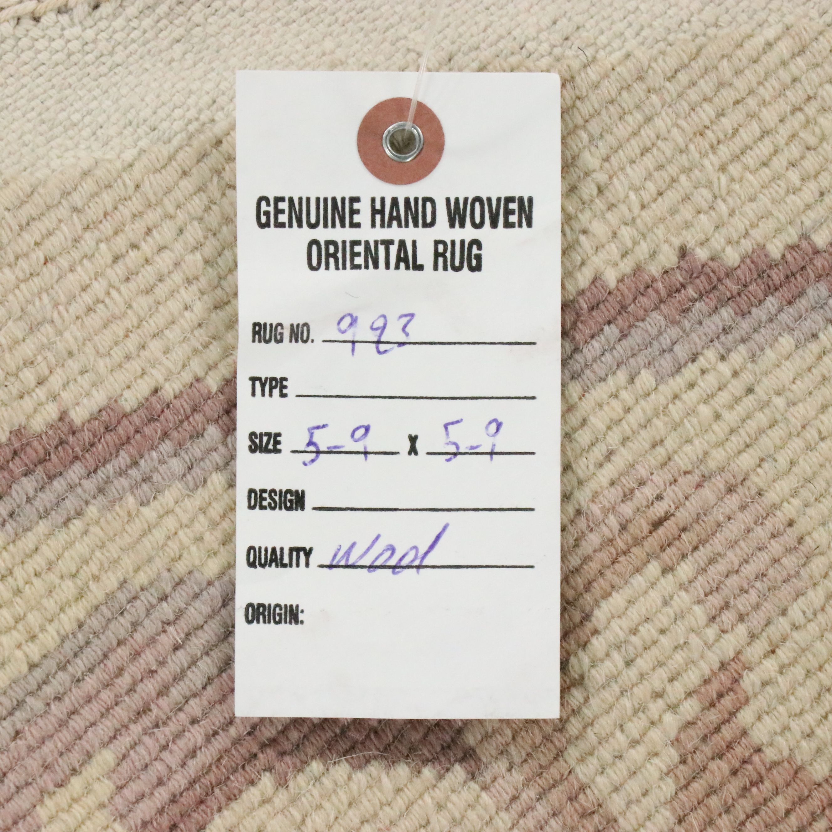 6' x 6'1 Near-Round Sino-French Aubusson Area Rug