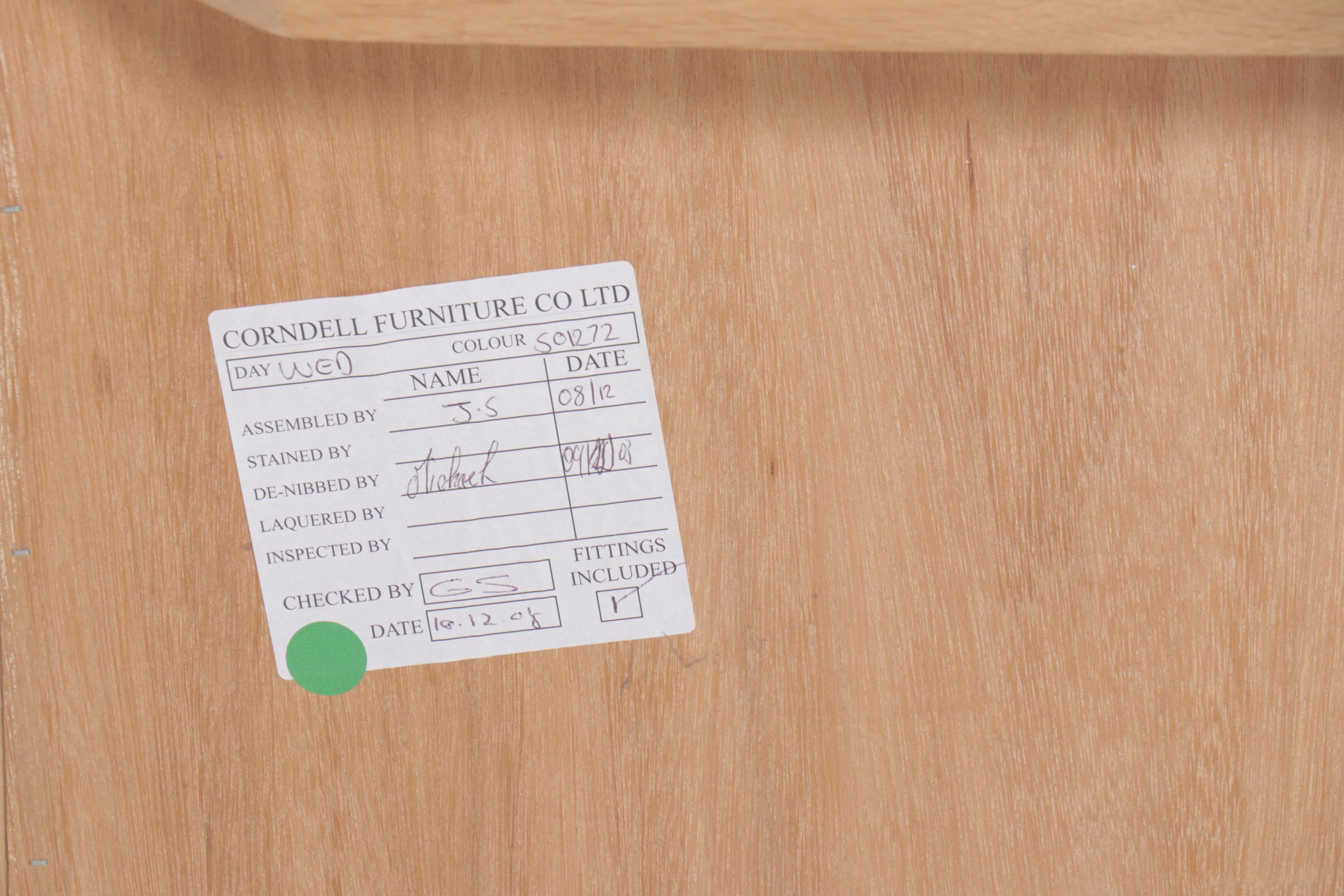 Corndell Furniture Co. Blonde Wood Media Console