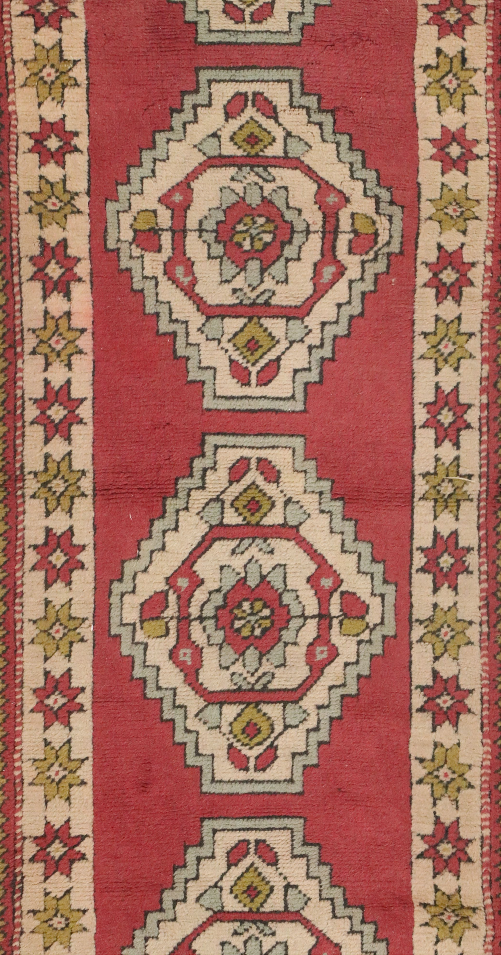 2'8 x 12'1 Hand-Knotted Caucasian Kazak Carpet Runner