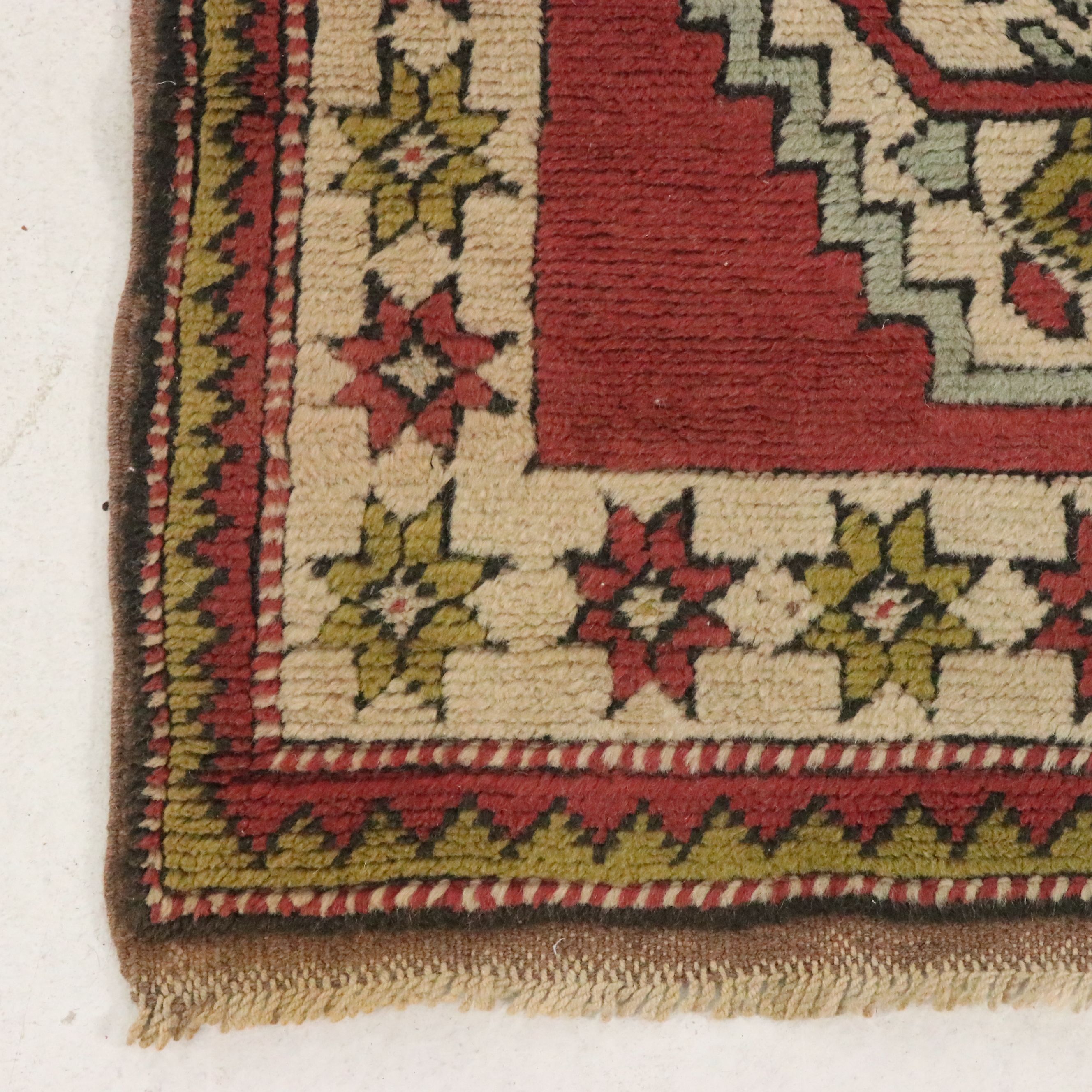 2'8 x 12'1 Hand-Knotted Caucasian Kazak Carpet Runner