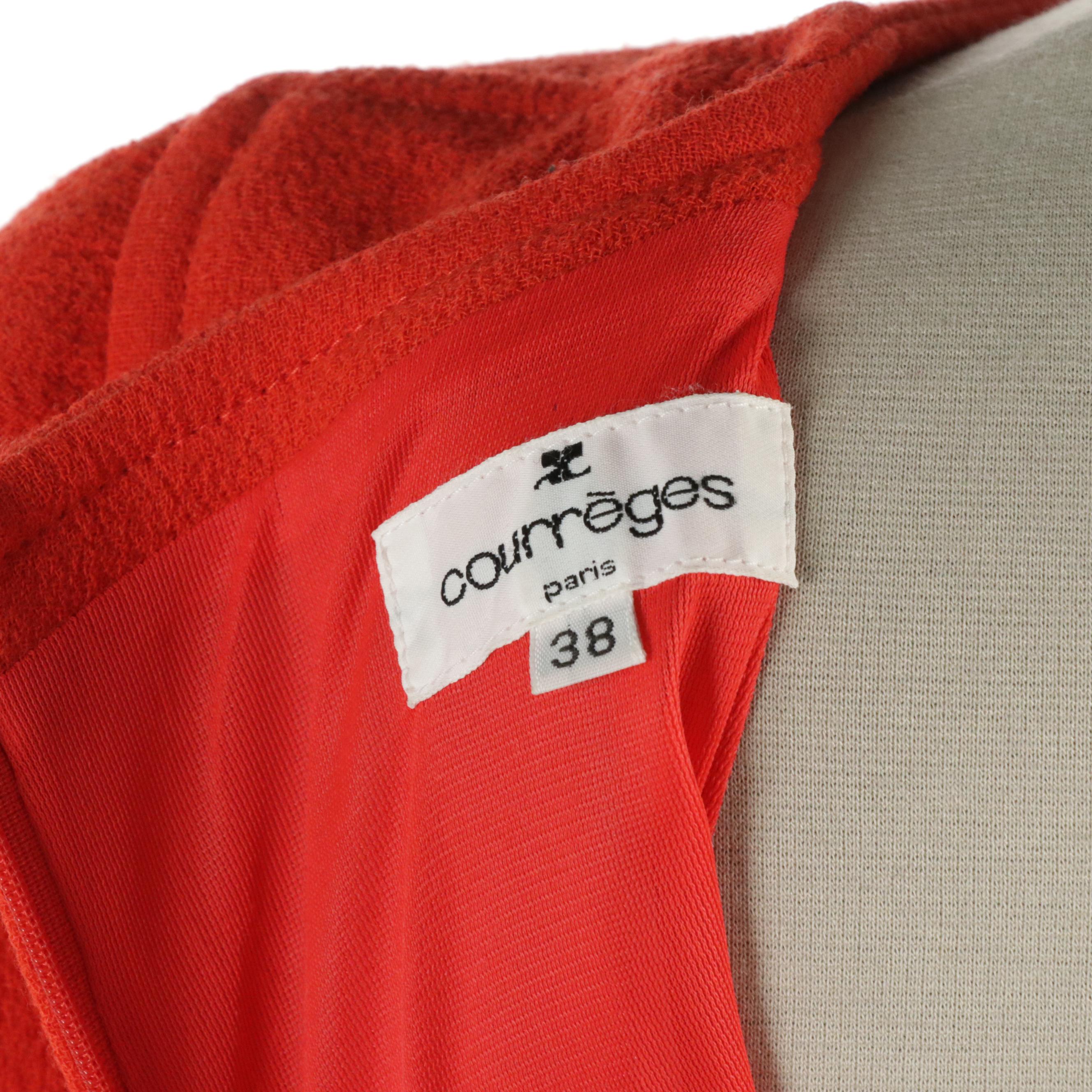 Courrēges Wool Diamond Stitched Shift Dress and Carven Draped Cocktail Dress