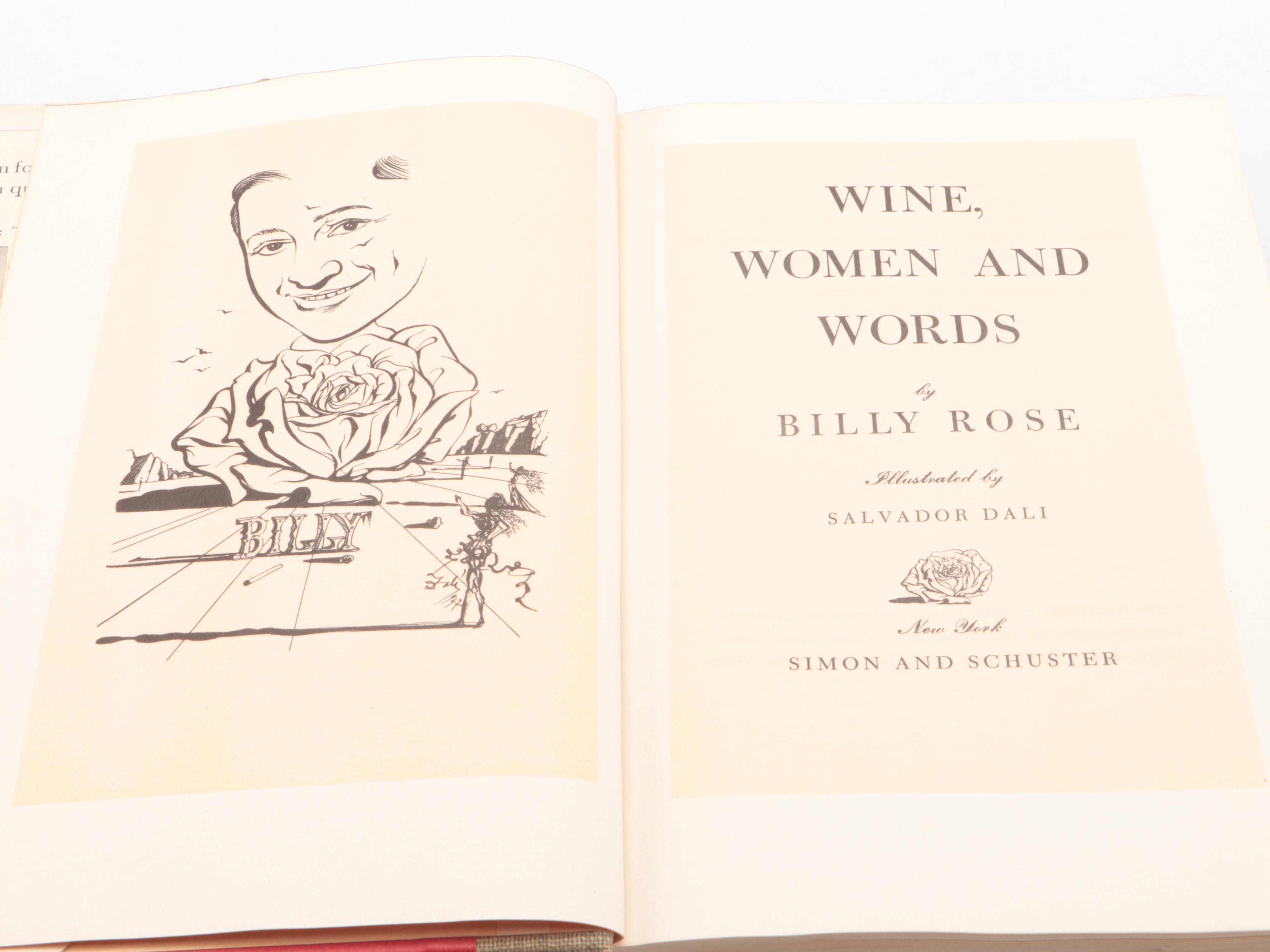 Salvador Dalí Illustrated "Wine, Women and Words" by Billy Rose, 1948