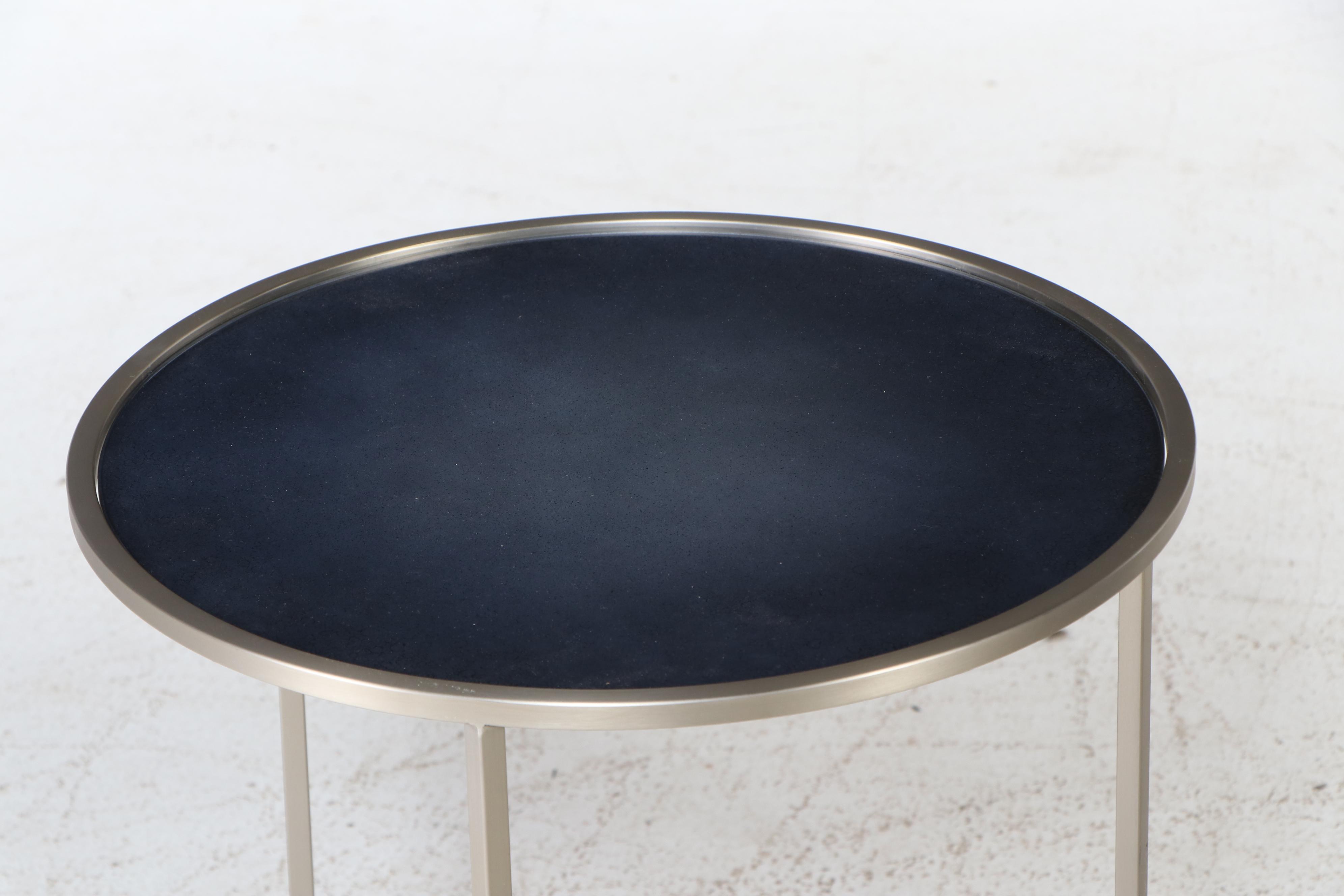 Pair of Hooker Furniture Contemporary Metal Nesting Tables