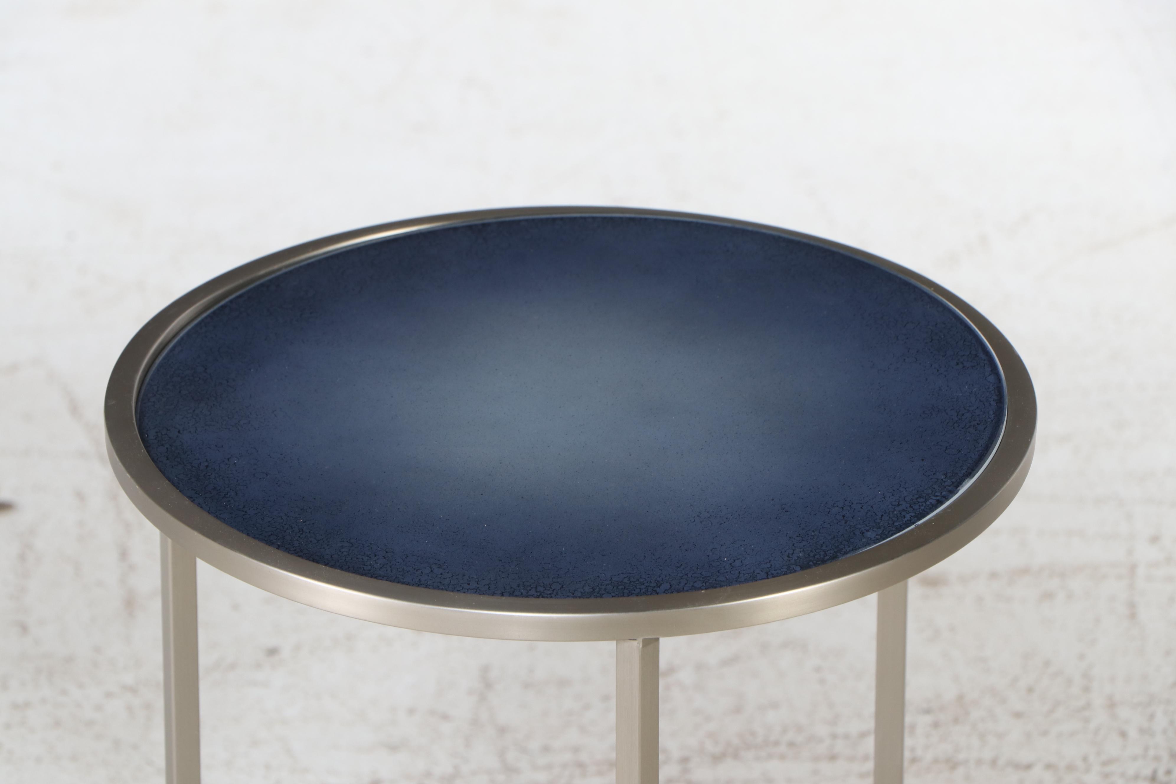 Pair of Hooker Furniture Contemporary Metal Nesting Tables