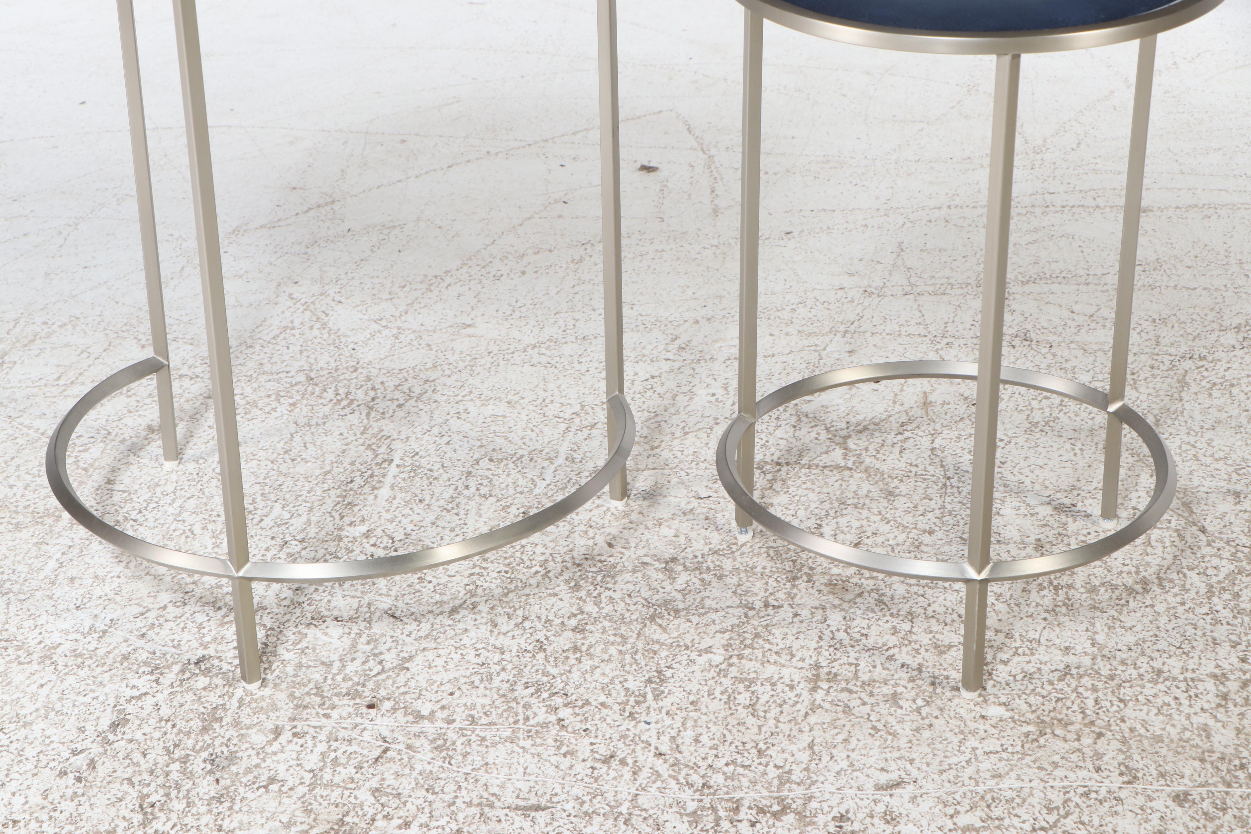 Pair of Hooker Furniture Contemporary Metal Nesting Tables