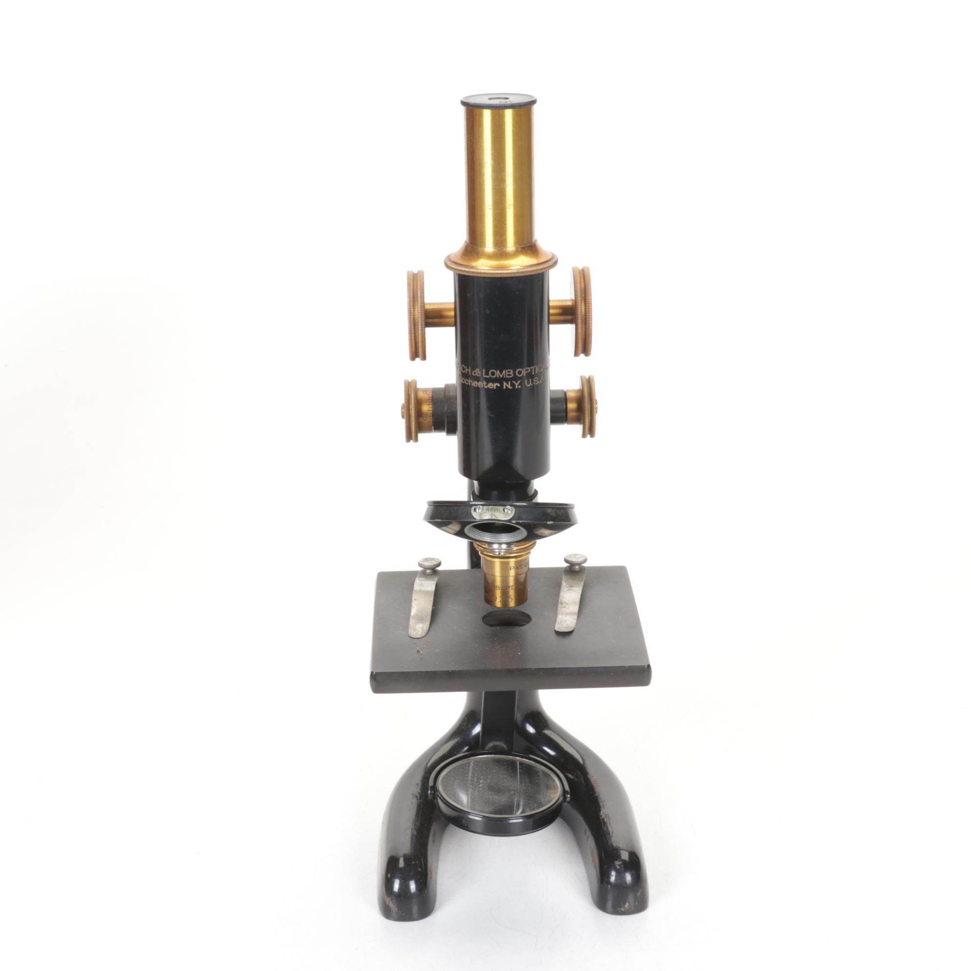 Bausch & Lomb Monocular Microscope with Case & Accessories