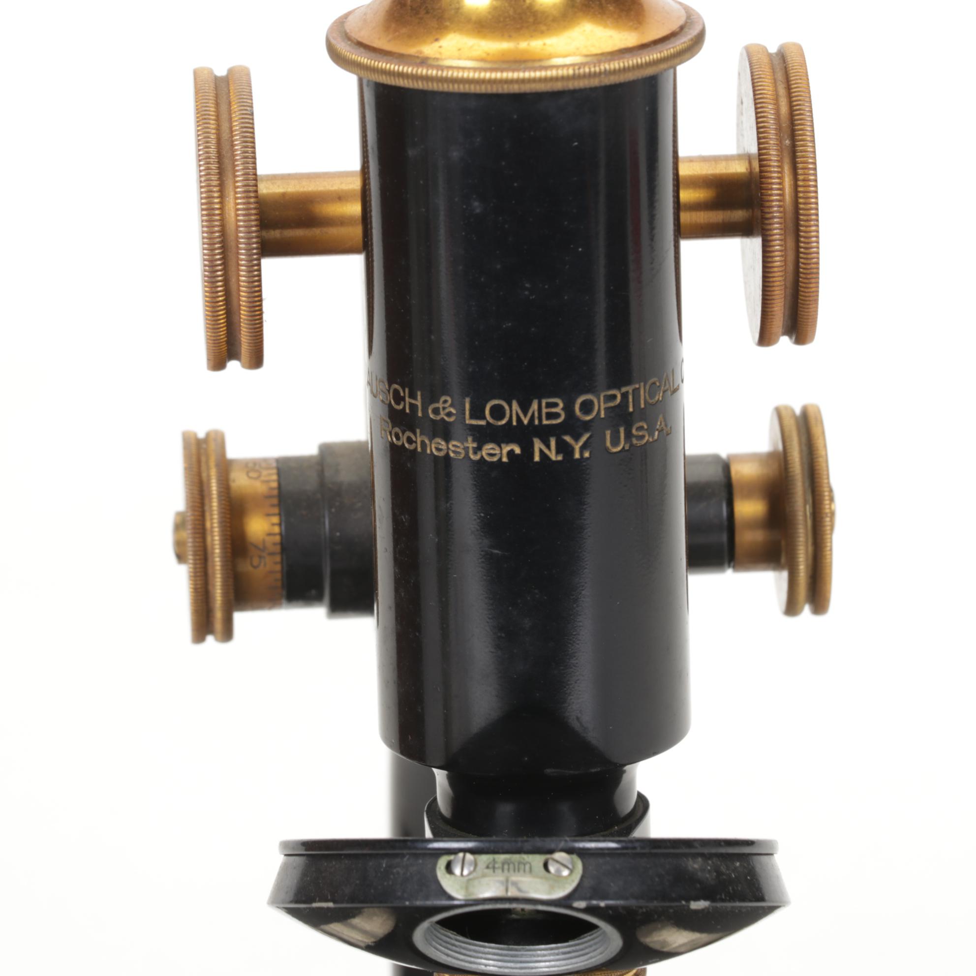 Bausch & Lomb Monocular Microscope with Case & Accessories