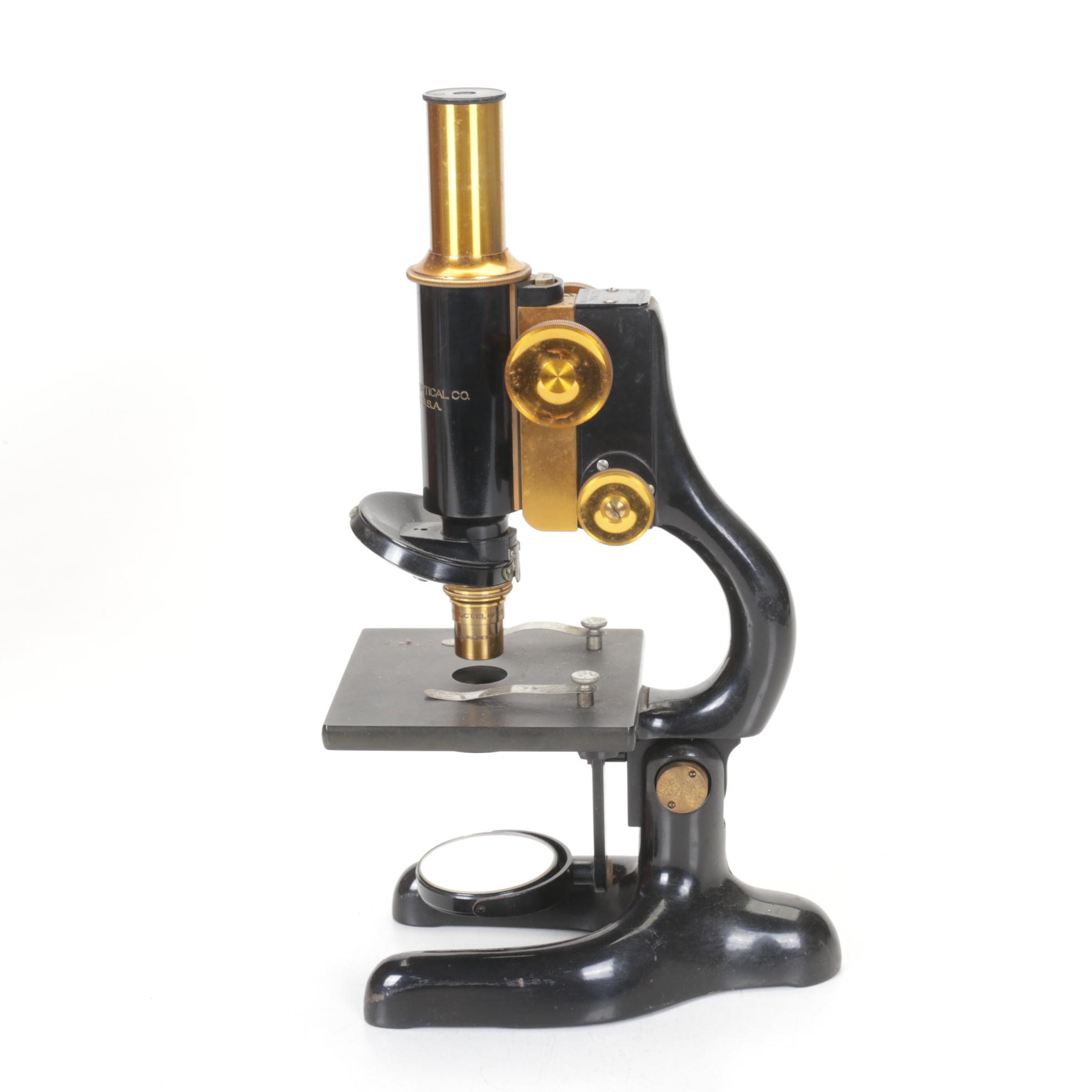 Bausch & Lomb Monocular Microscope with Case & Accessories