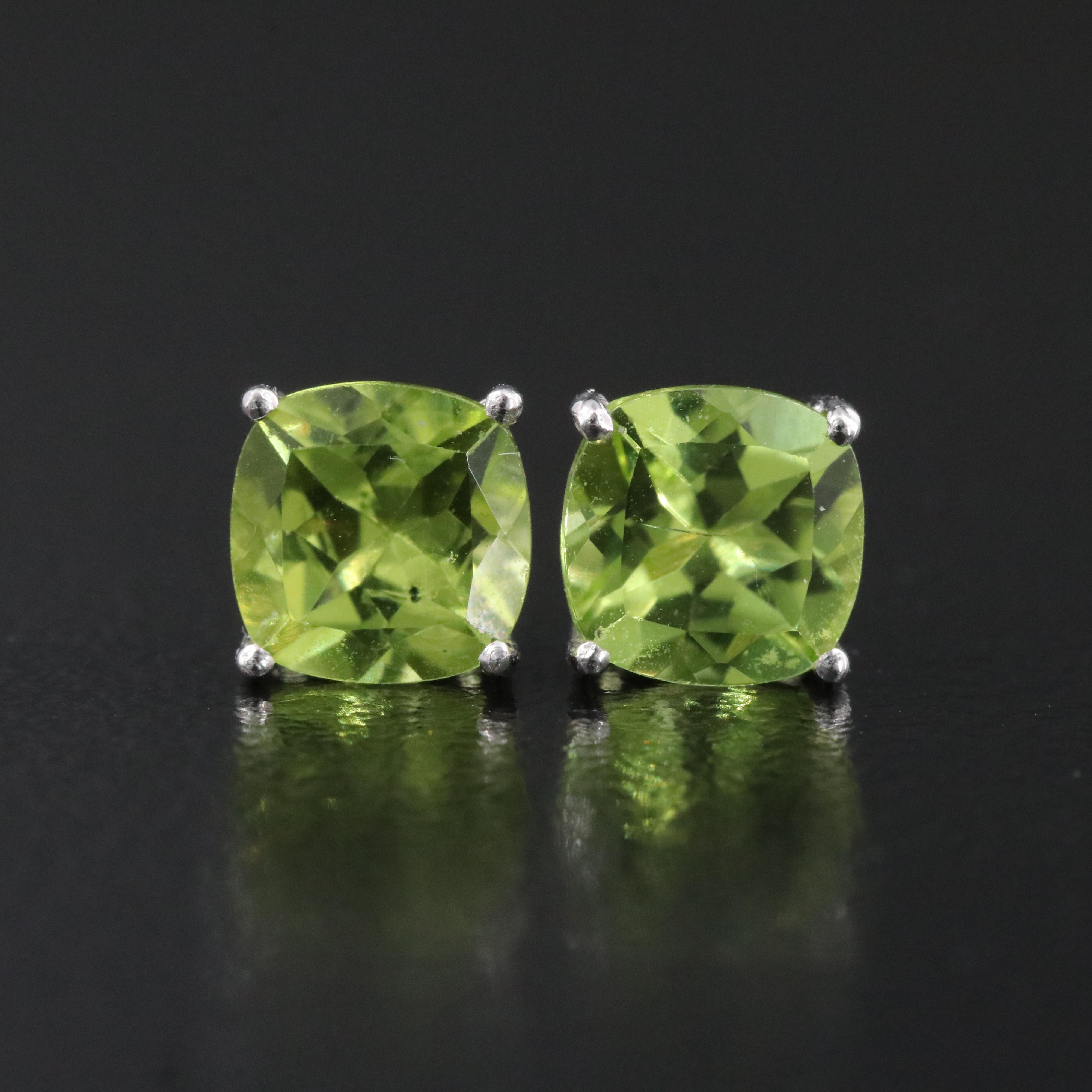 Sterling Peridot Stud Earrings