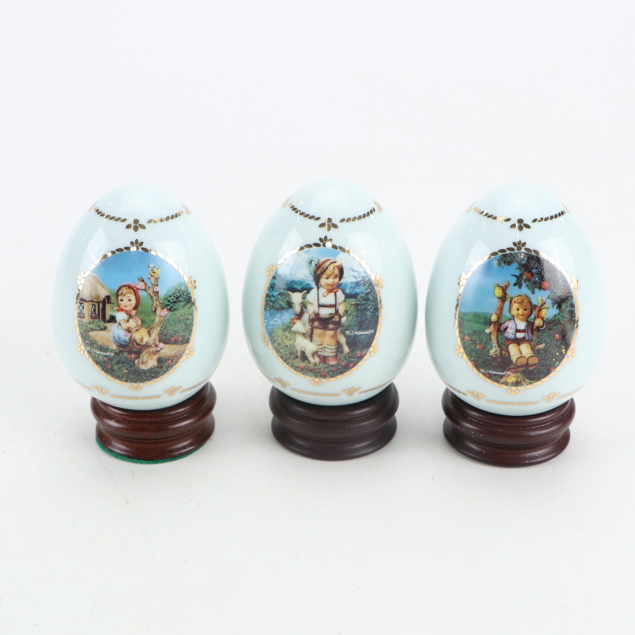Goebel "Little Goat Herder," "Goose Girl" and More Porcelain Hummel Eggs