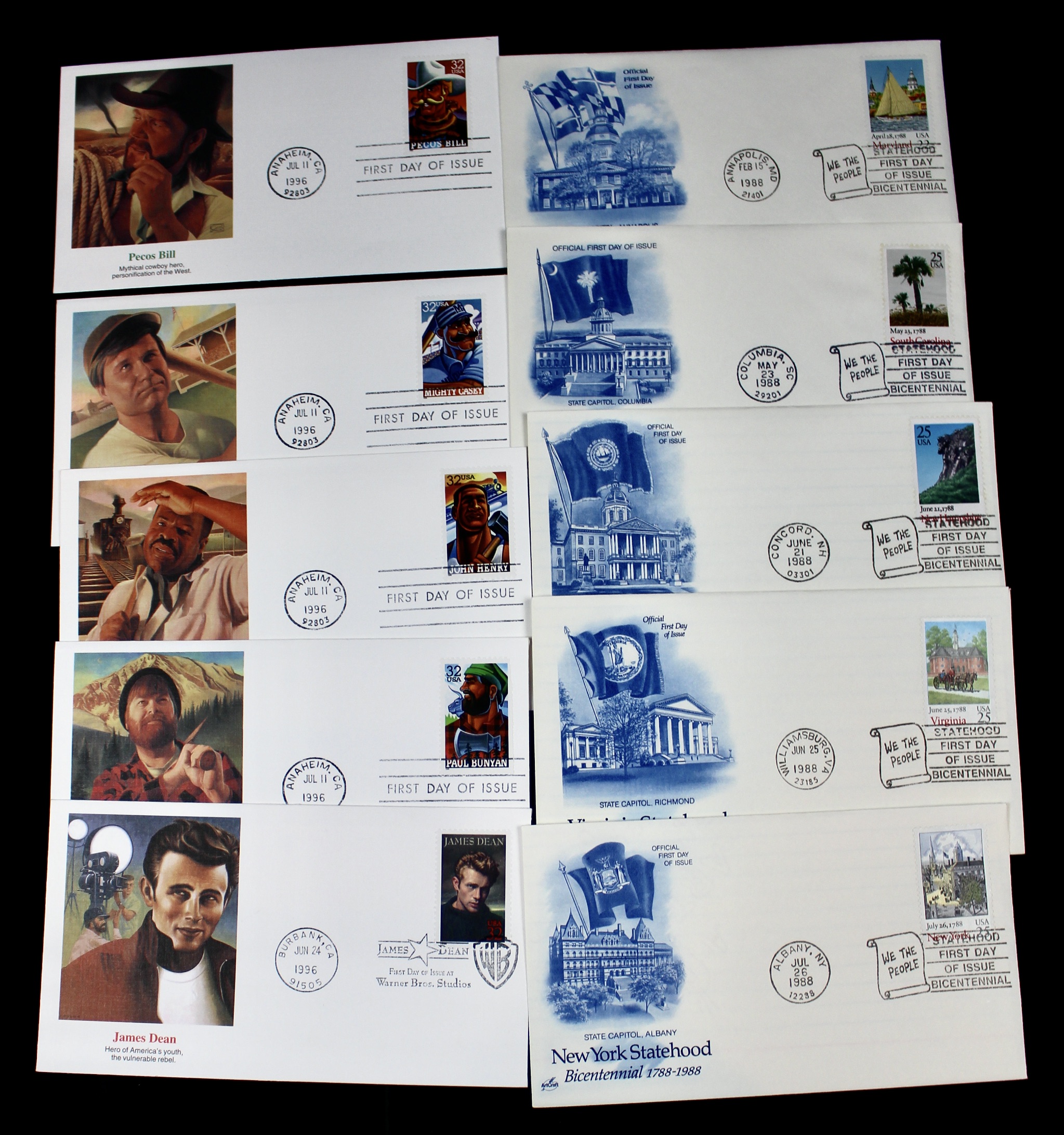 Over 400 U.S. First Day Covers, All with Cachets, All Unaddressed
