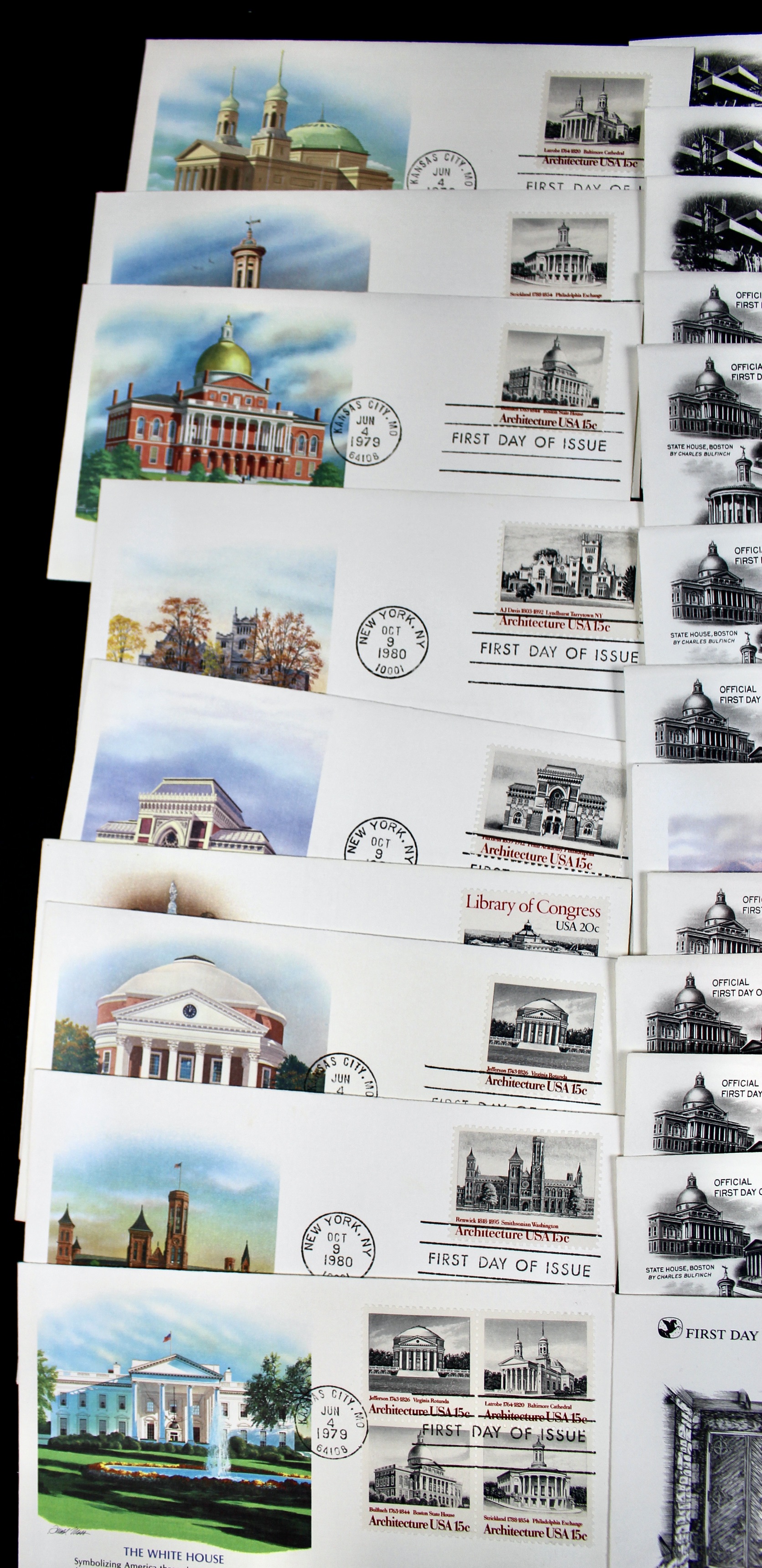 Over 400 U.S. First Day Covers, All with Cachets, All Unaddressed