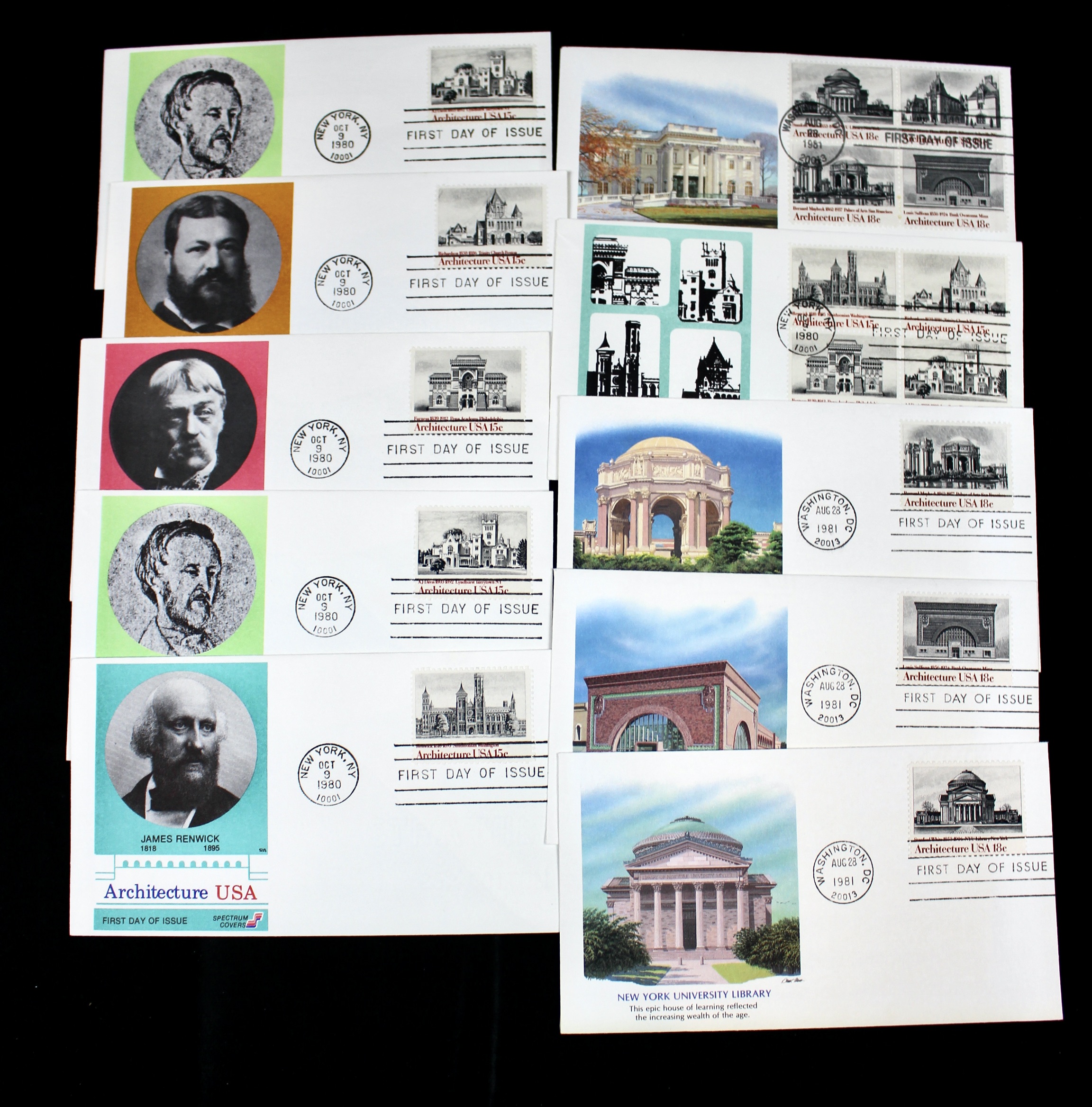 Over 400 U.S. First Day Covers, All with Cachets, All Unaddressed