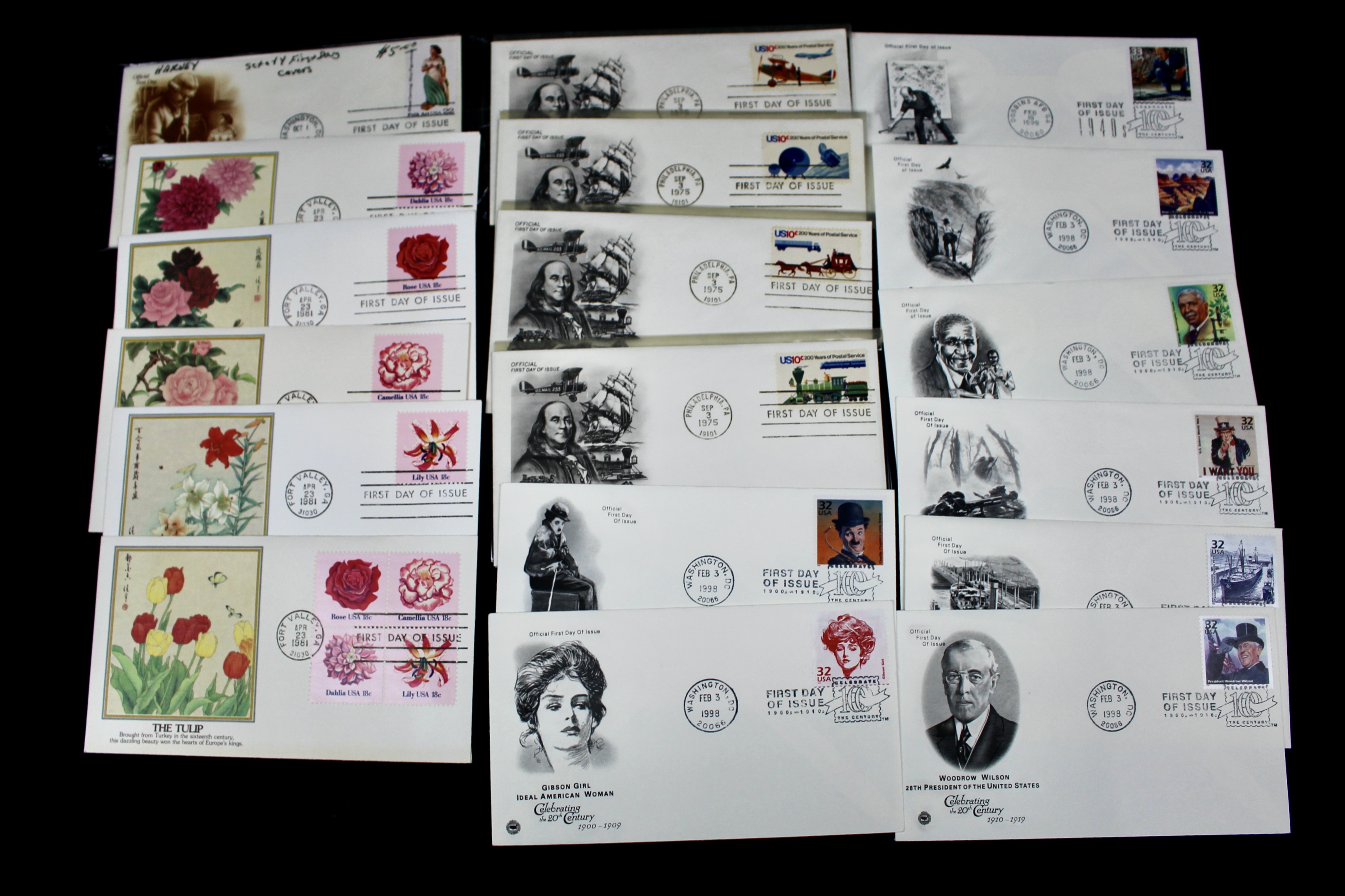 Over 400 U.S. First Day Covers, All with Cachets, All Unaddressed