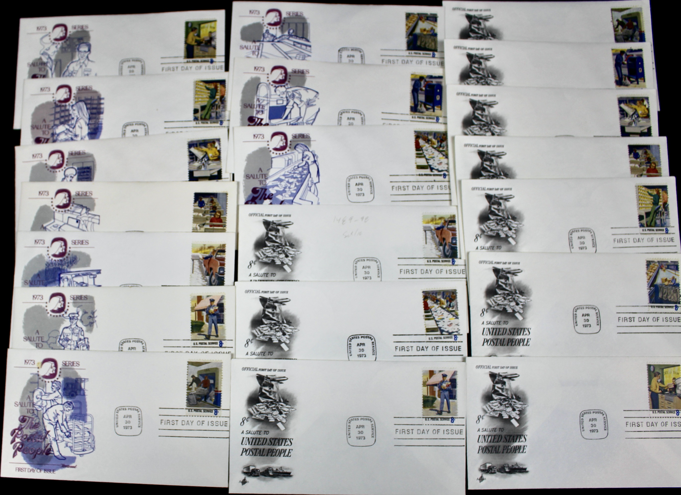 Over 400 U.S. First Day Covers, All with Cachets, All Unaddressed