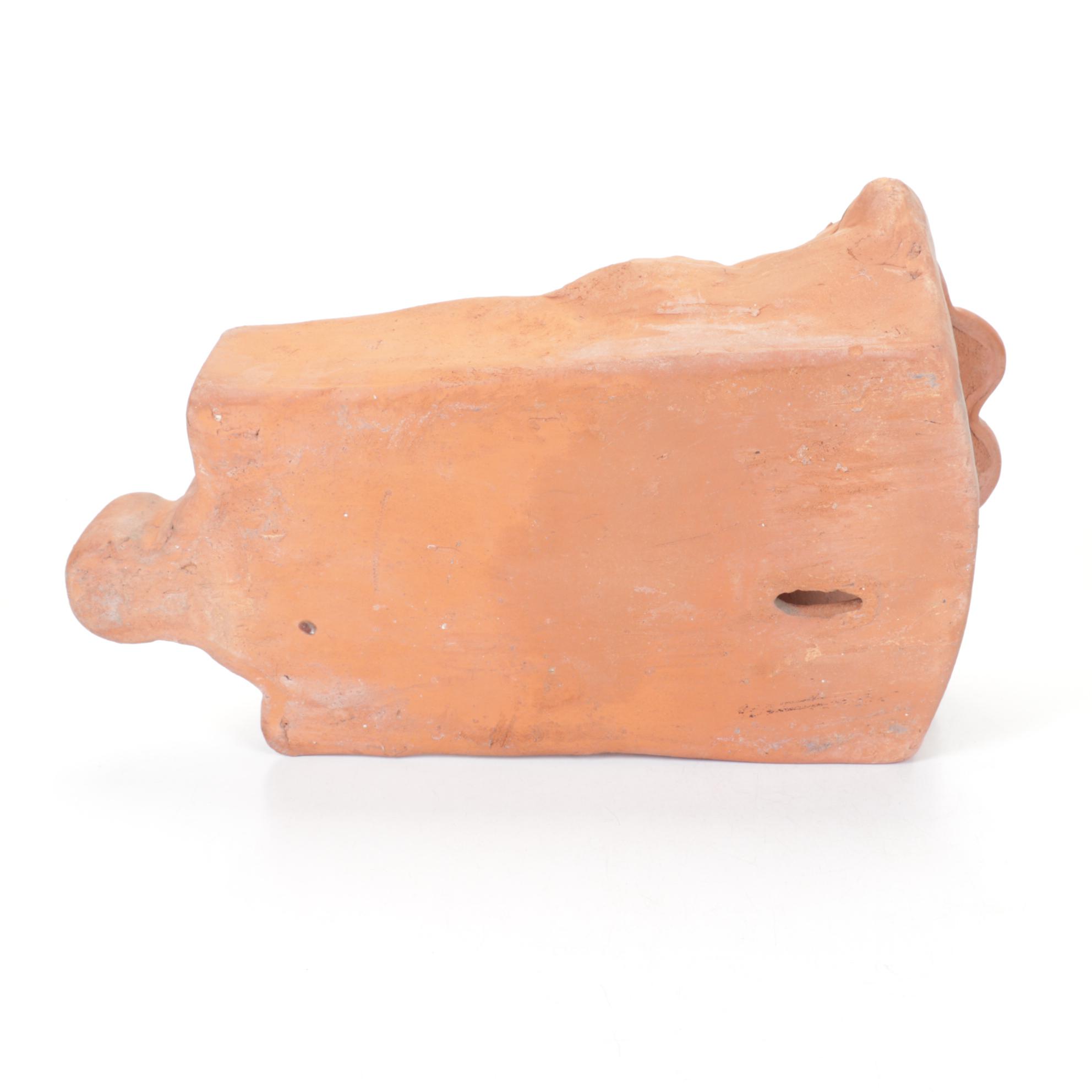 Two Neoclassical Terracotta Figural Wall Hanging Planters