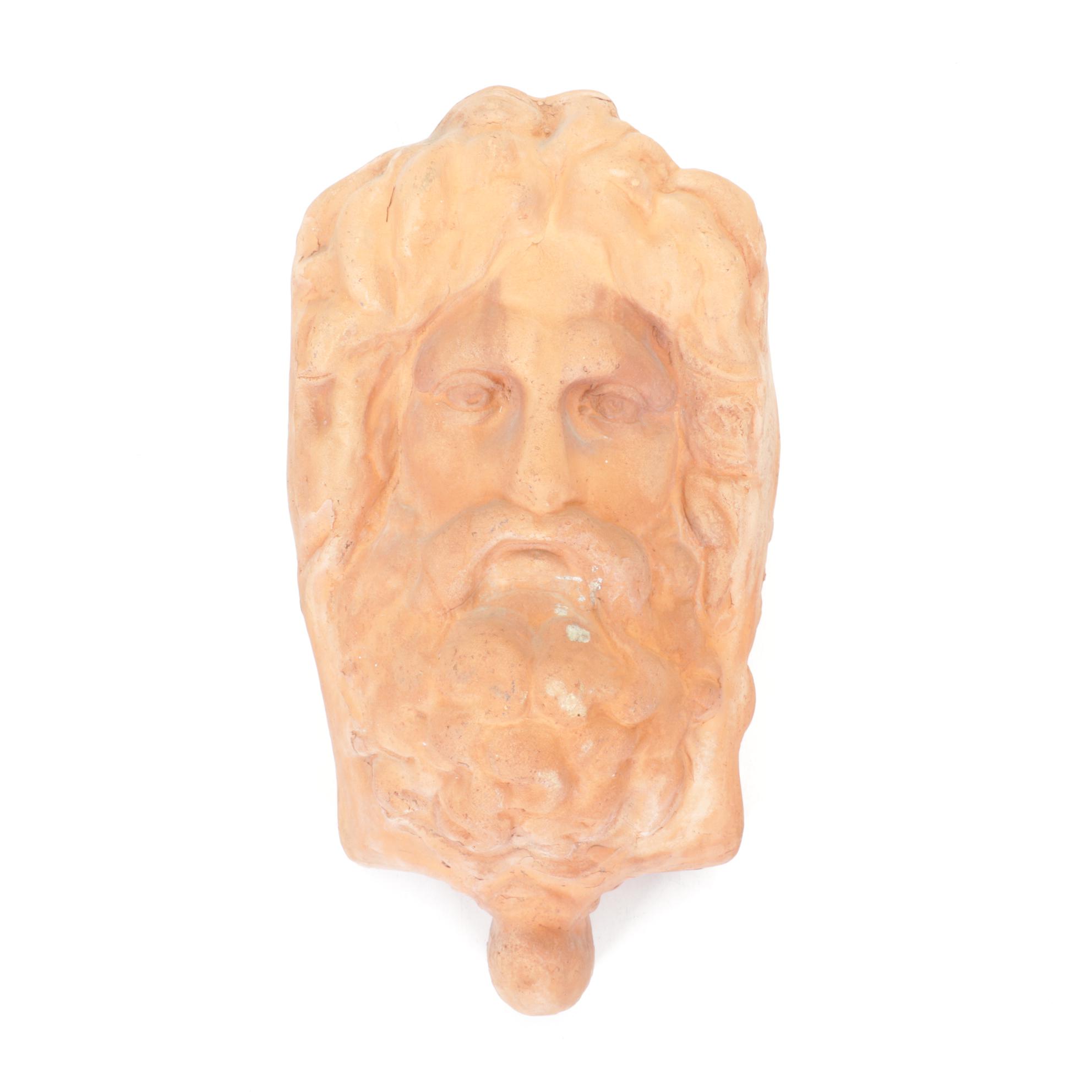 Two Neoclassical Terracotta Figural Wall Hanging Planters