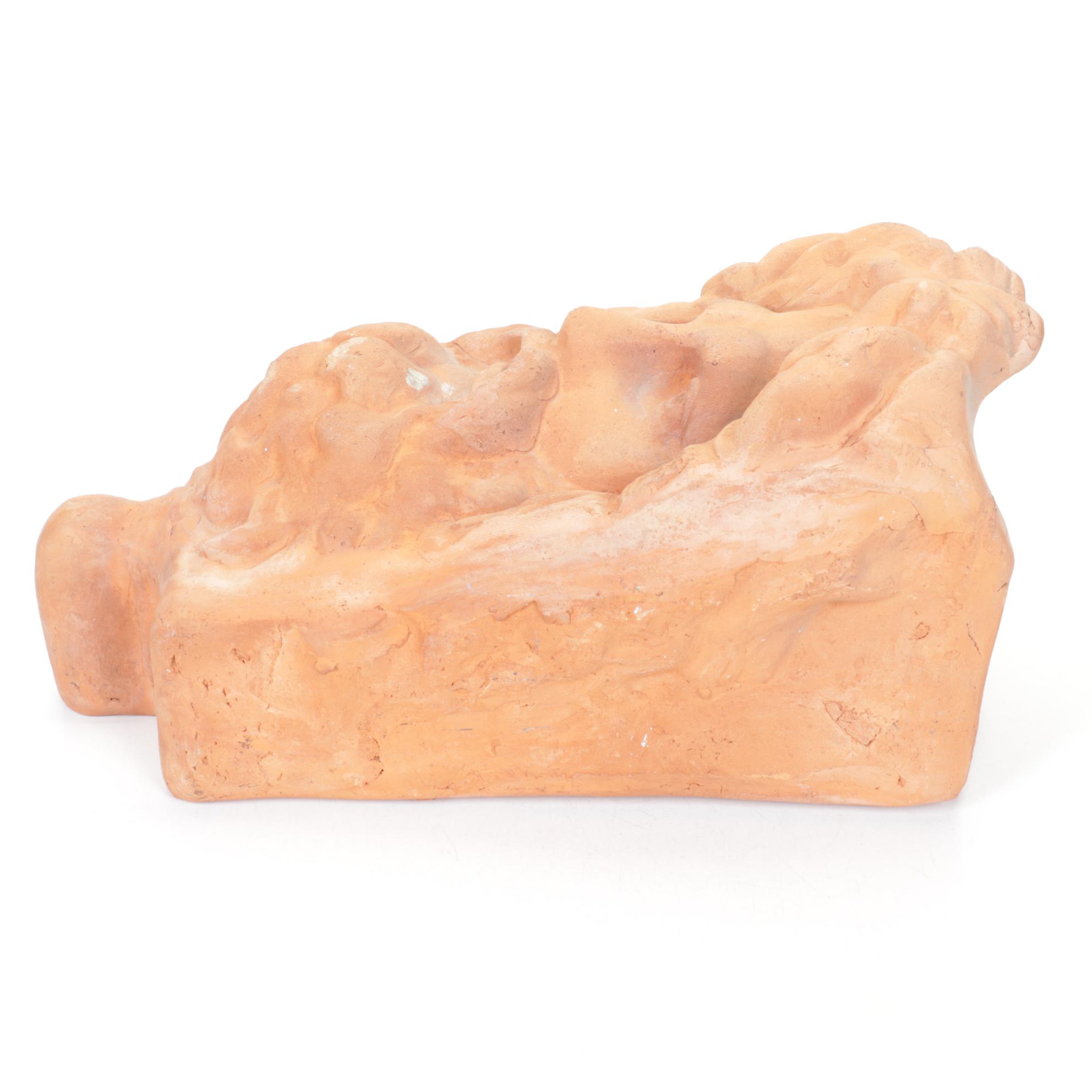 Two Neoclassical Terracotta Figural Wall Hanging Planters