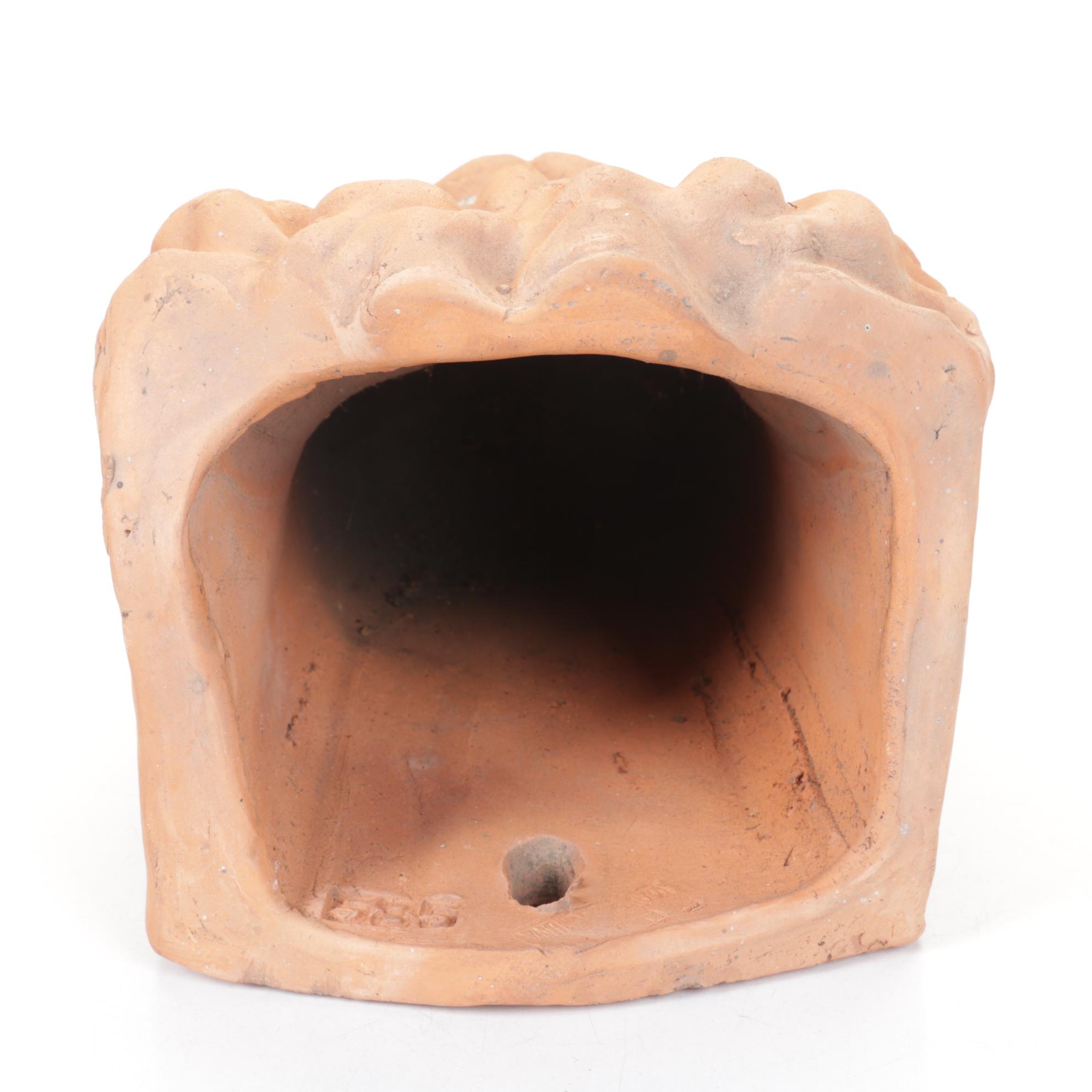 Two Neoclassical Terracotta Figural Wall Hanging Planters