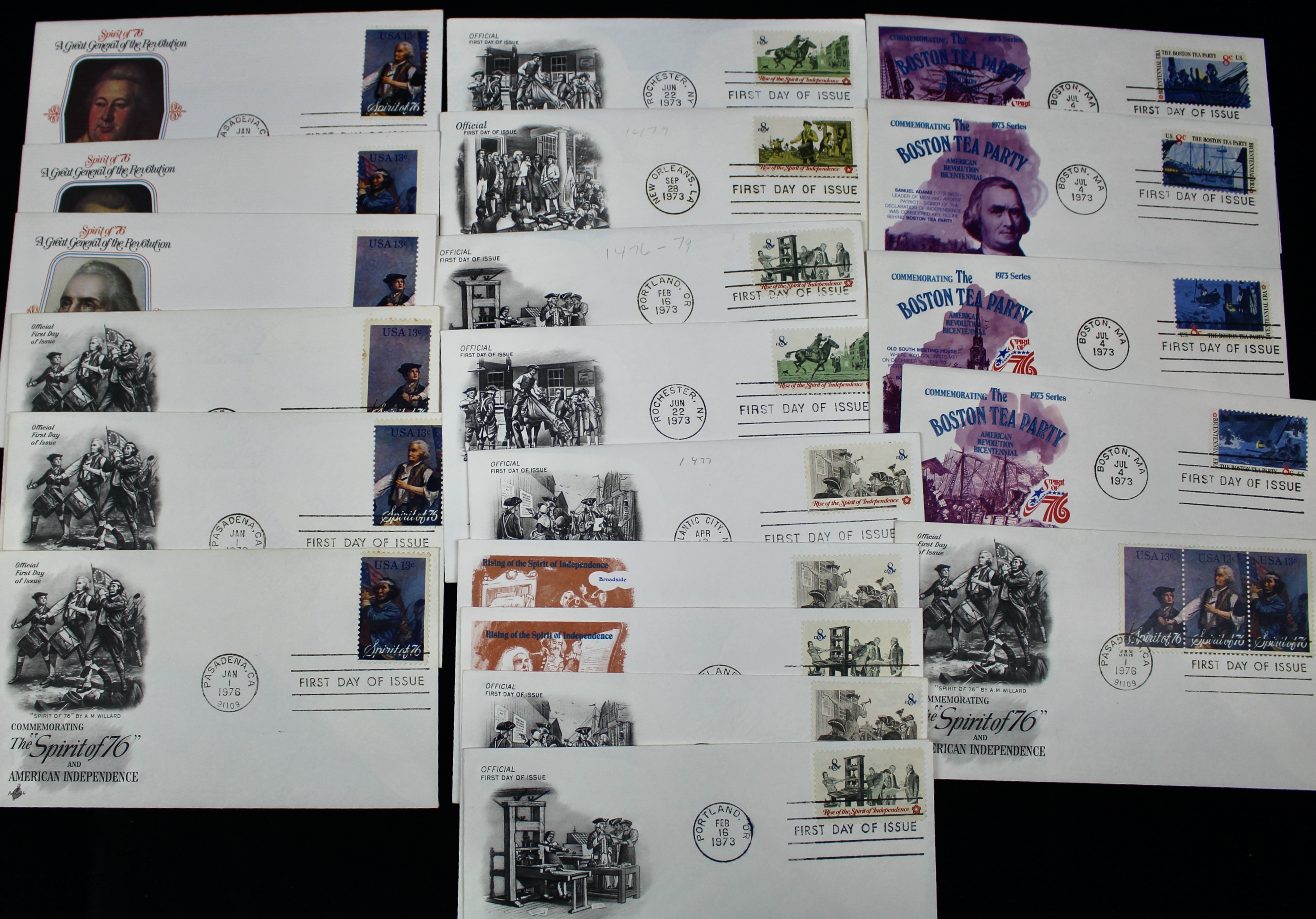 Over 400 U.S. First Day Covers, All with Cachets, All Unaddressed