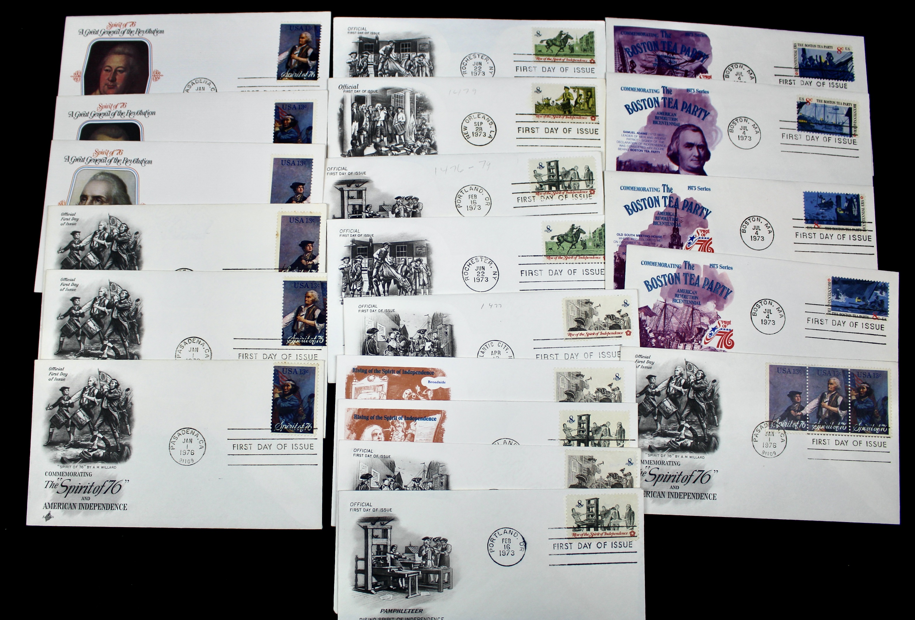 Over 400 U.S. First Day Covers, All with Cachets, All Unaddressed