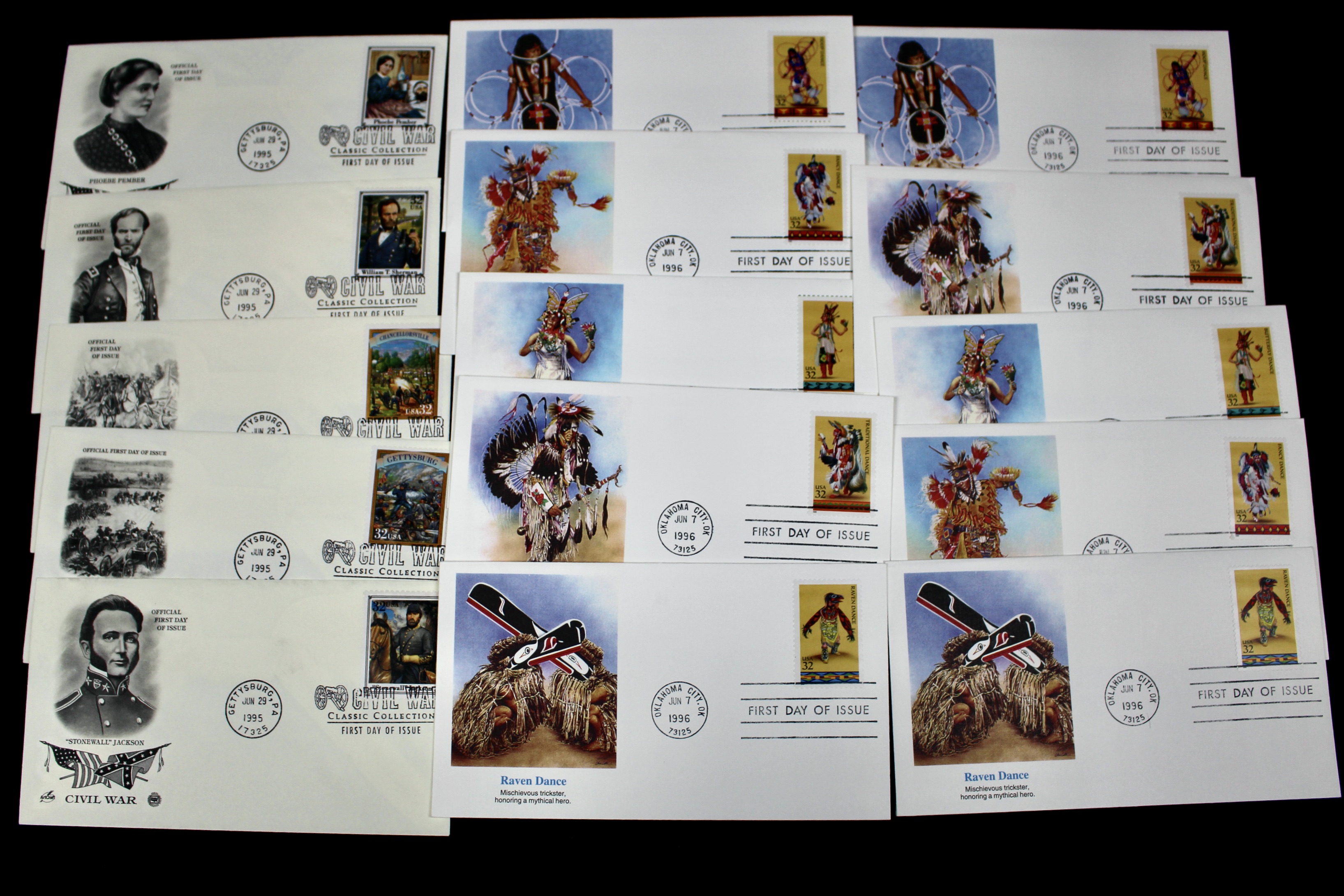 Over 400 U.S. First Day Covers, All with Cachets, All Unaddressed