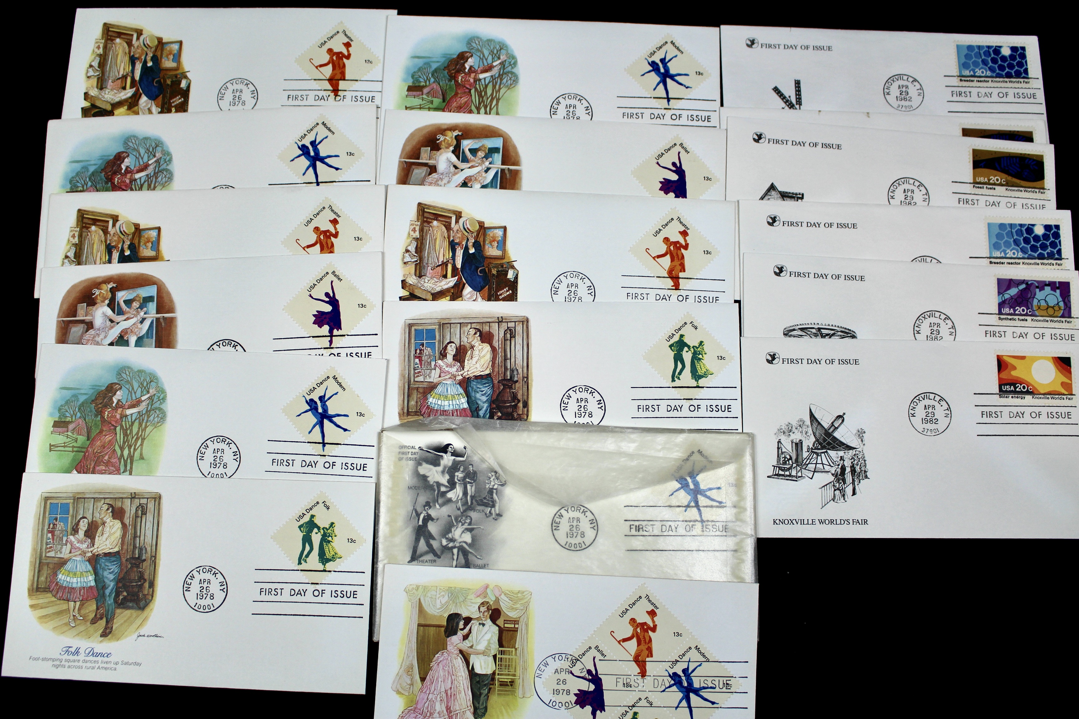 Over 400 U.S. First Day Covers, All with Cachets, All Unaddressed
