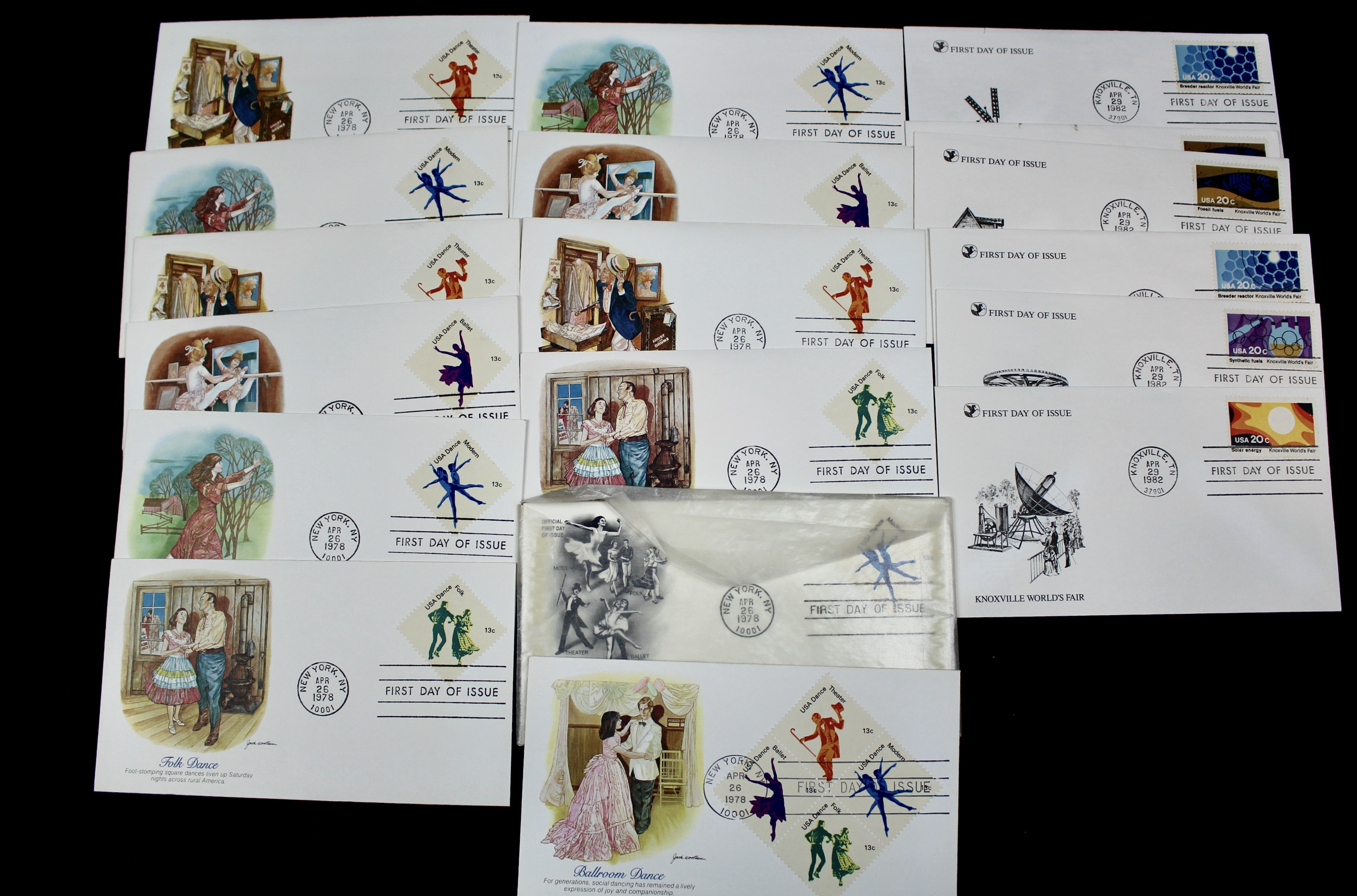 Over 400 U.S. First Day Covers, All with Cachets, All Unaddressed