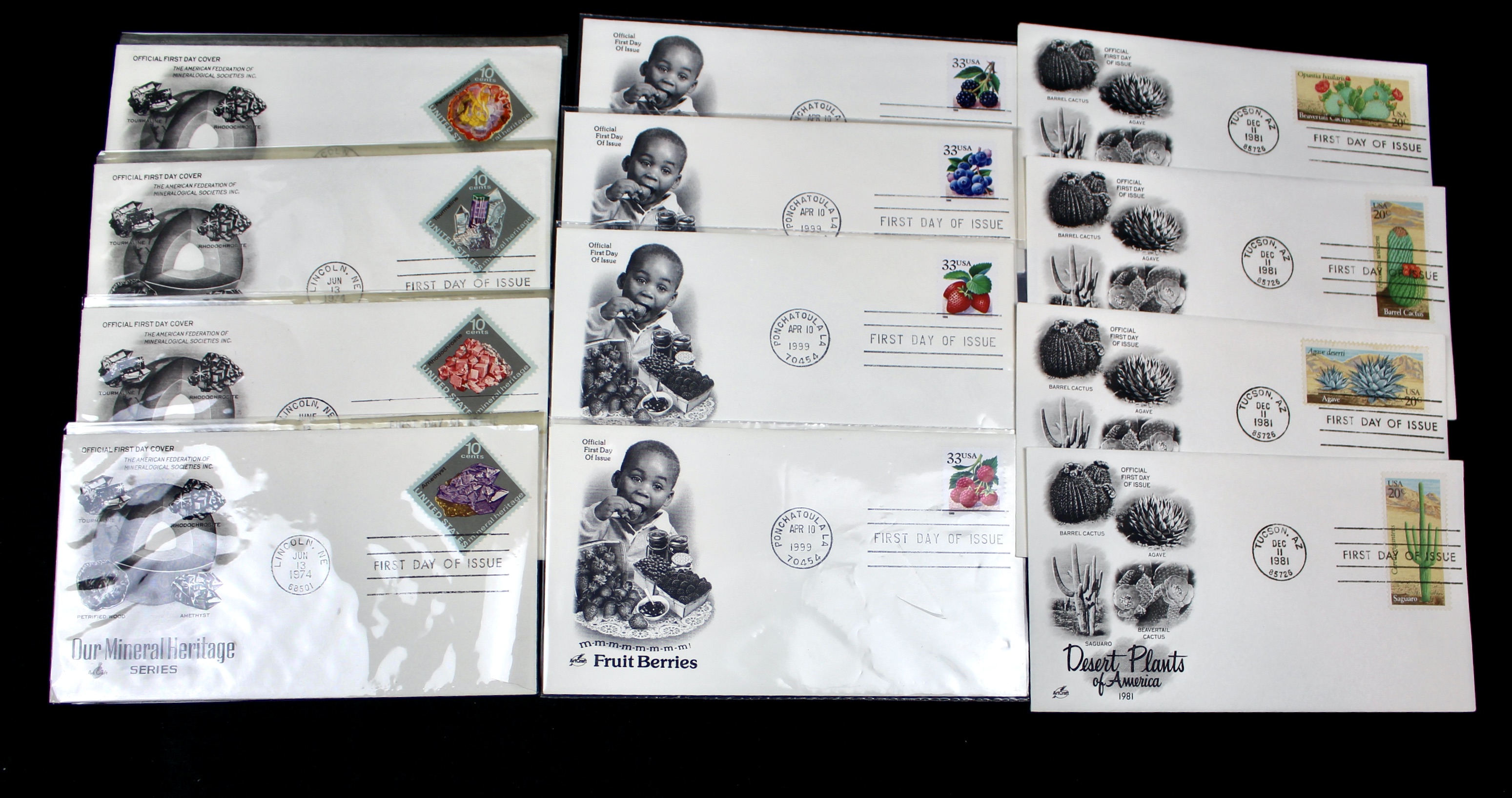 Over 400 U.S. First Day Covers, All with Cachets, All Unaddressed