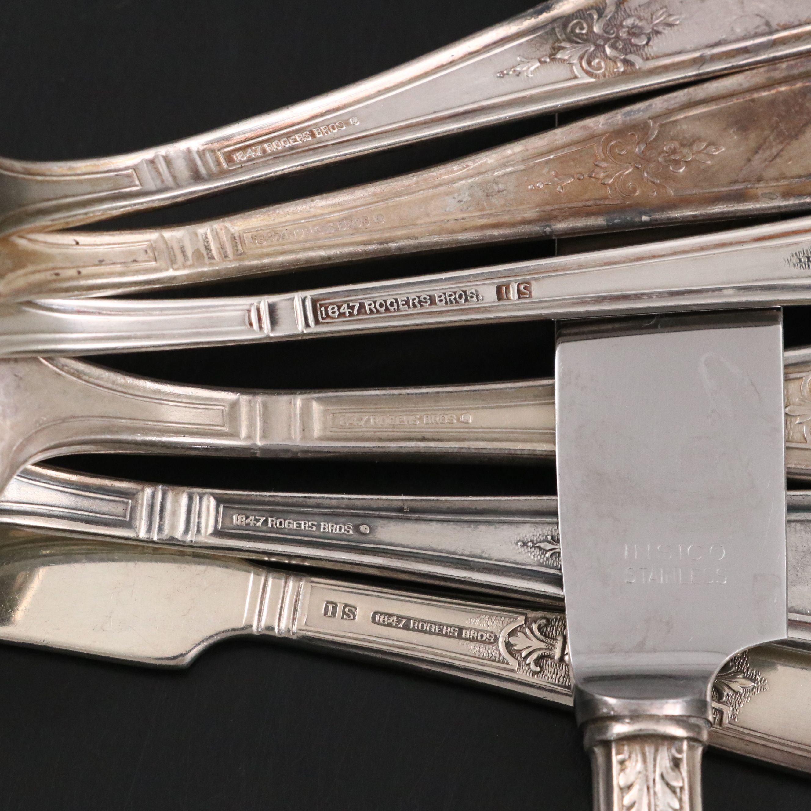 1847 Rogers Bros "Ambassador" Silver Plate Flatware, 20th Century