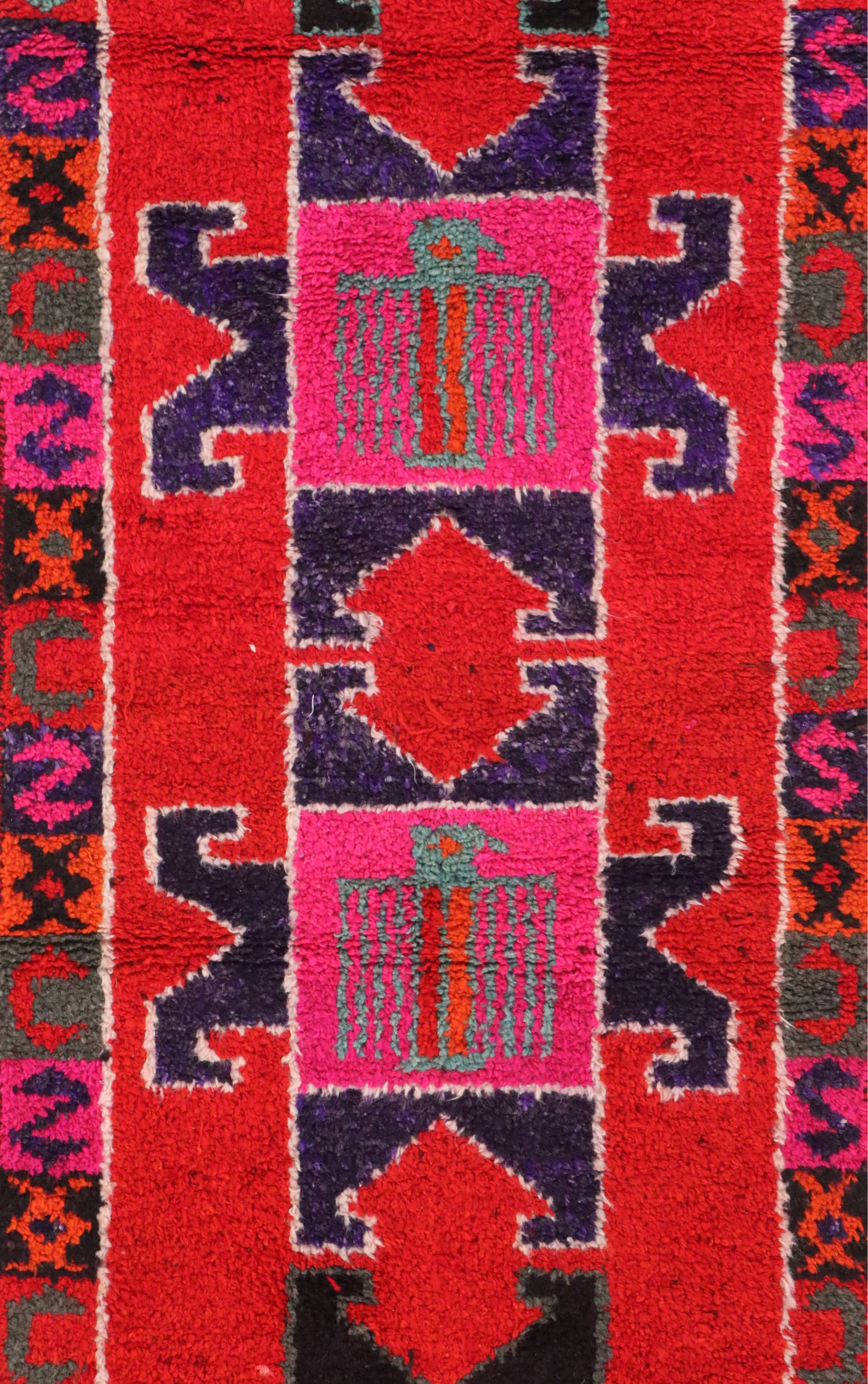 3'6 x 10'6 Hand-Knotted Moroccan Berber Long Rug