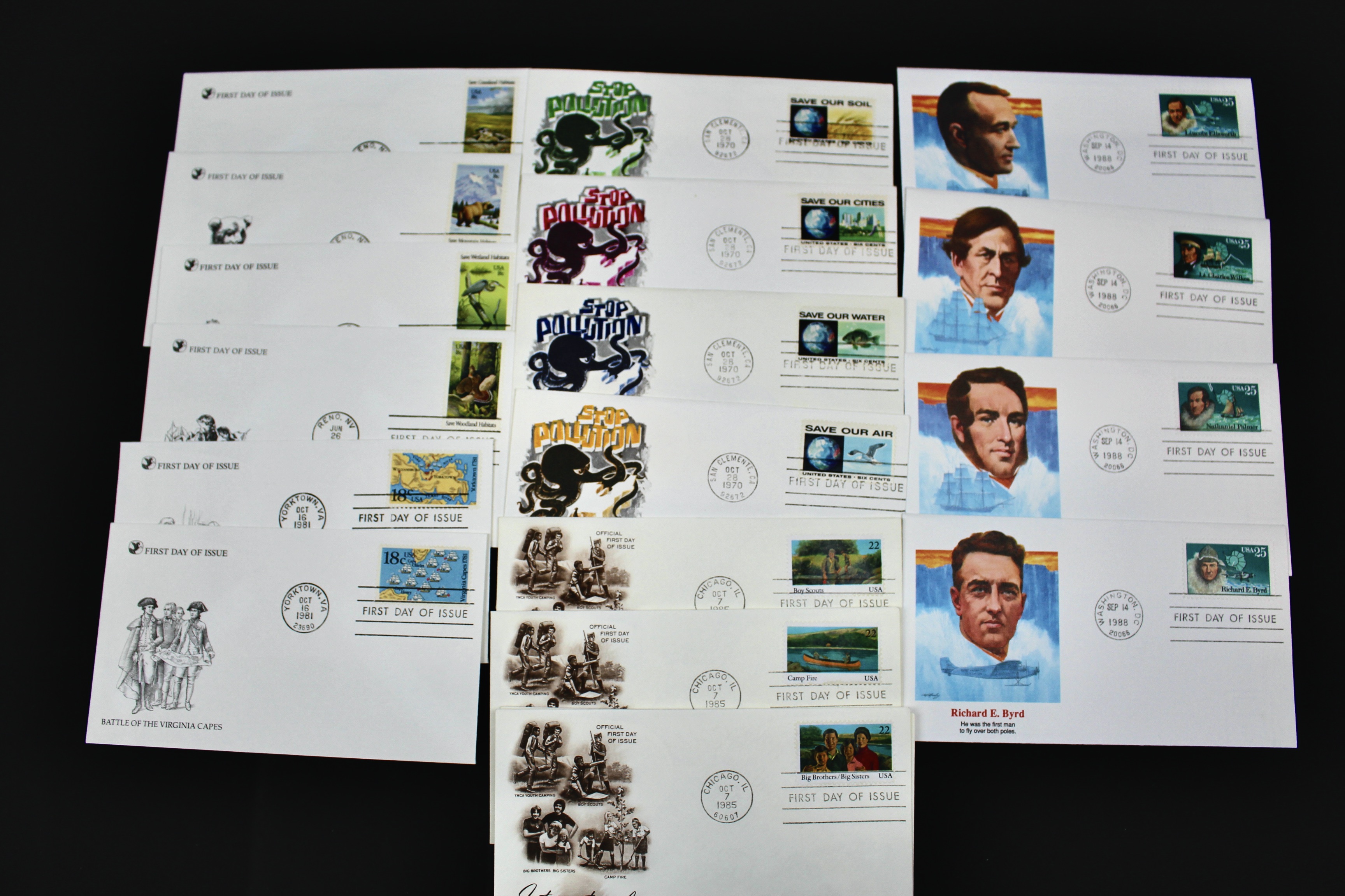 Over 400 U.S. First Day Covers, All with Cachets, All Unaddressed