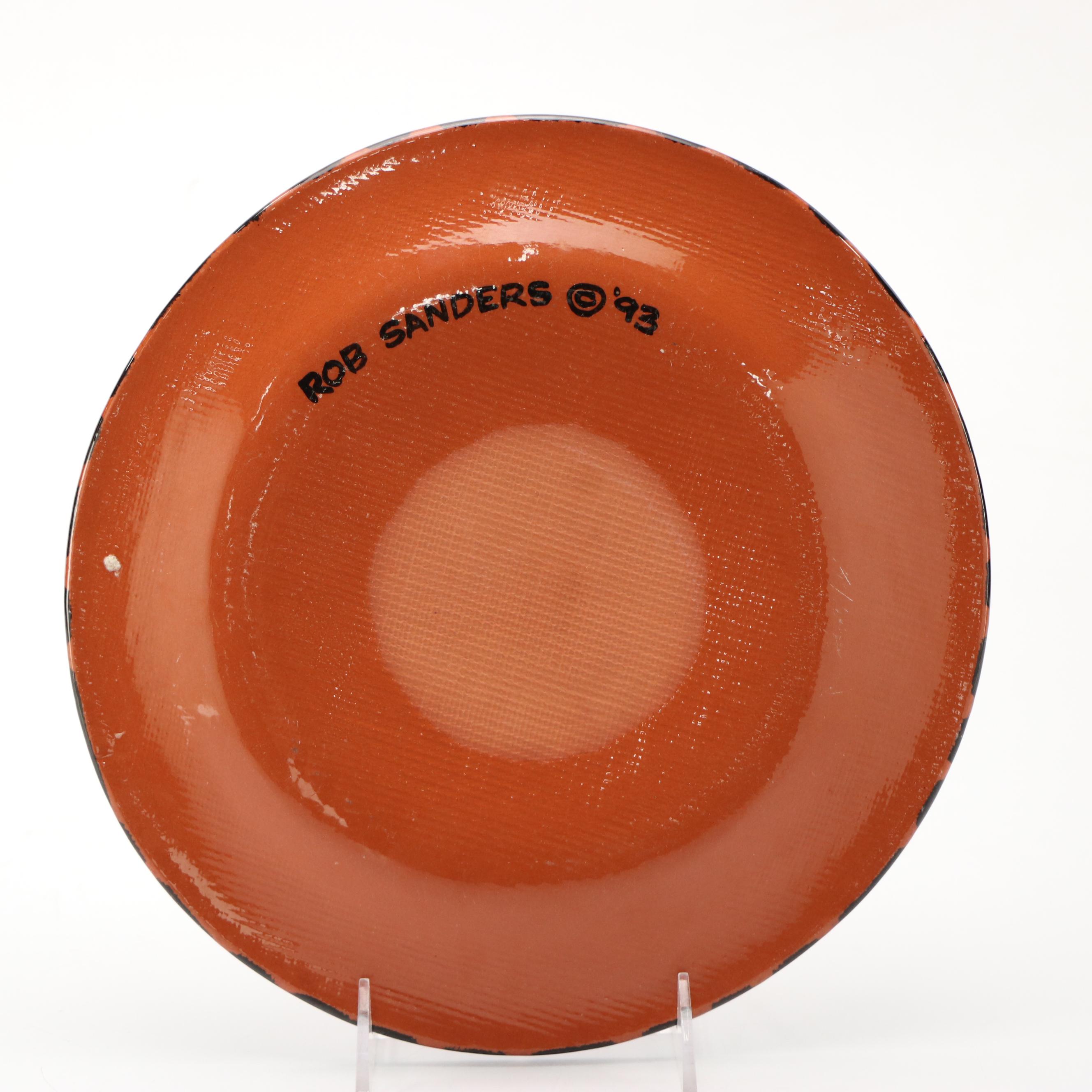 Rob Sanders Southwestern Petroglyph Style and Other Square Ceramic Plates