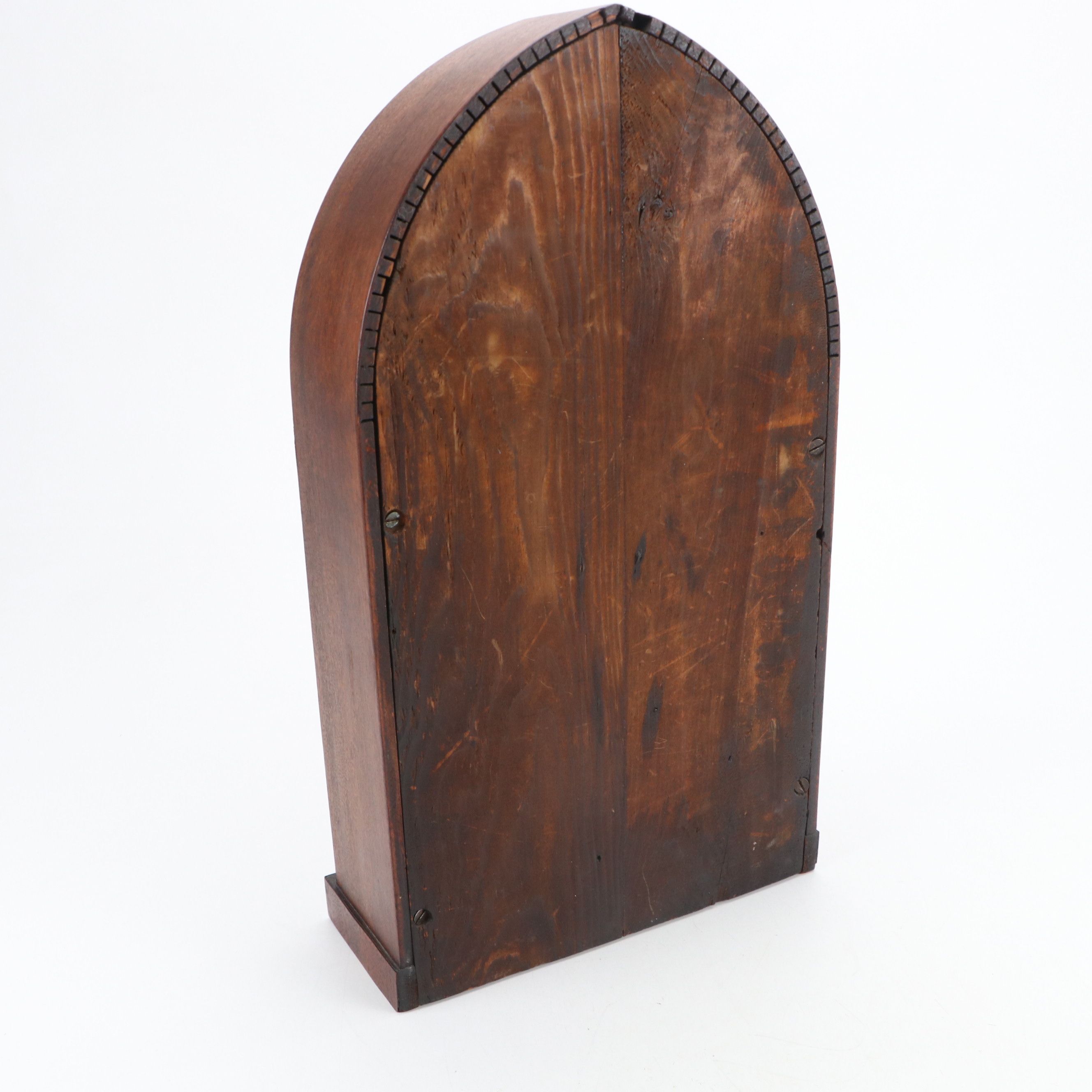 Daniel Pratt & Sons Beehive Mantel Clock with Reverse Painted Glass Panel