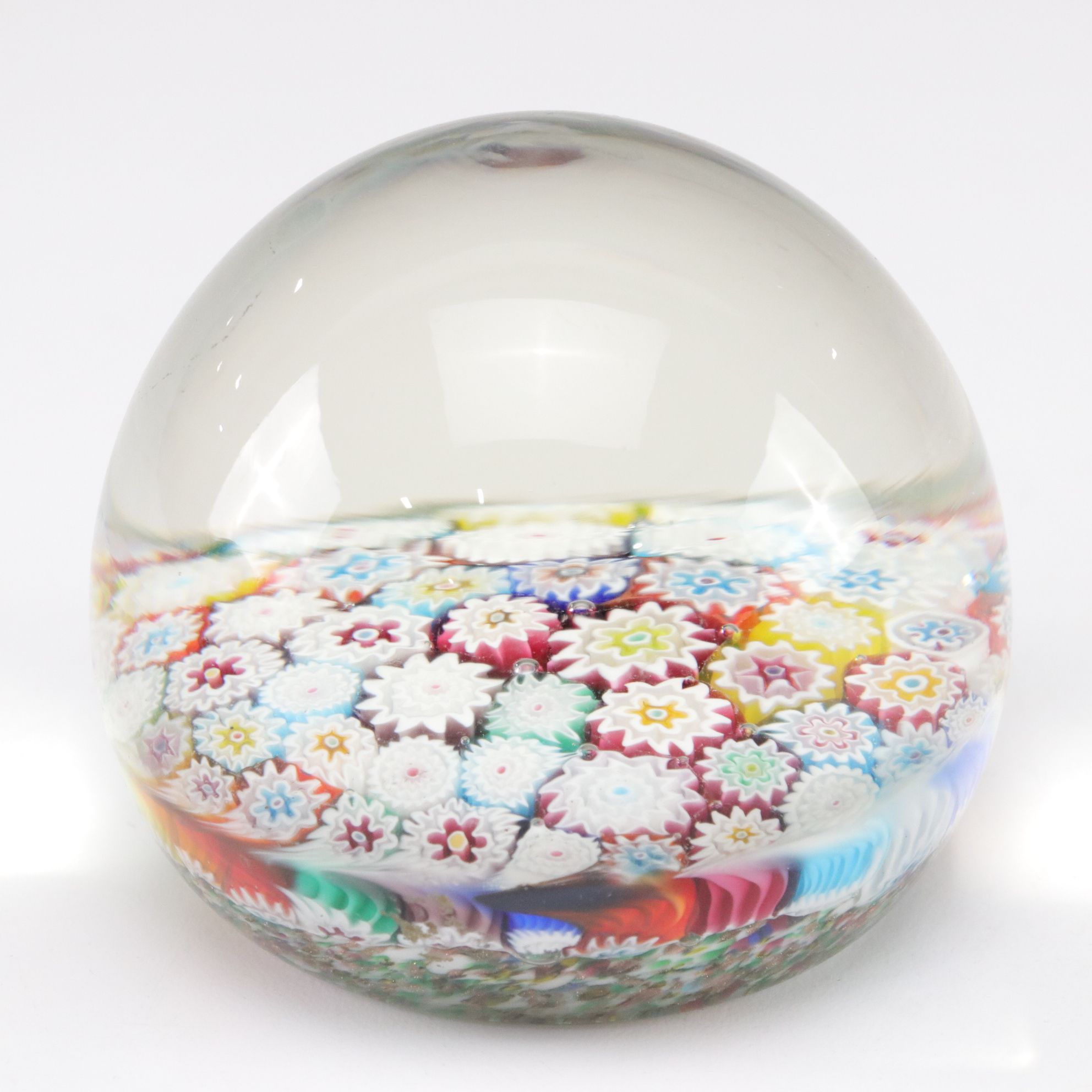 Italian Murano Millefiori and Spiral Swirl Glass Paperweights with John Deacons