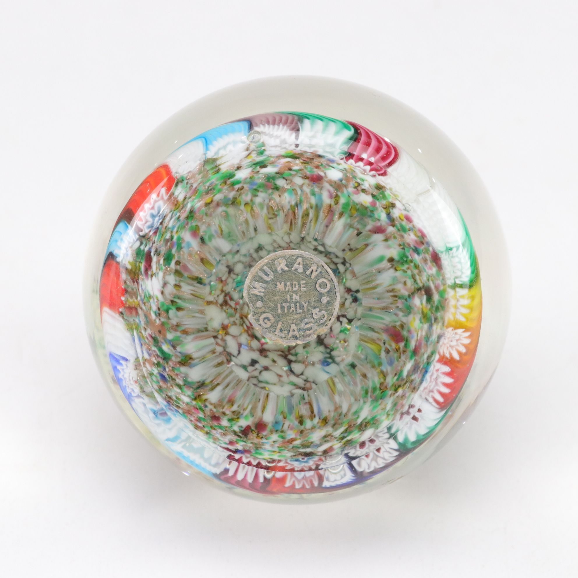 Italian Murano Millefiori and Spiral Swirl Glass Paperweights with John Deacons