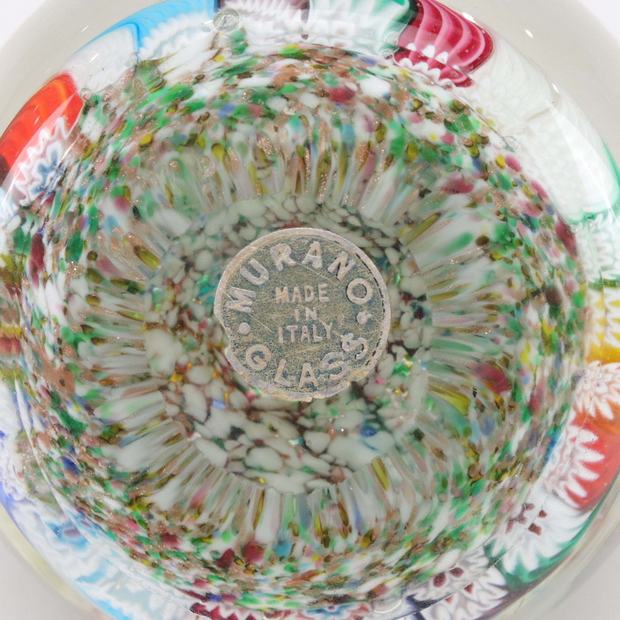 Italian Murano Millefiori and Spiral Swirl Glass Paperweights with John Deacons