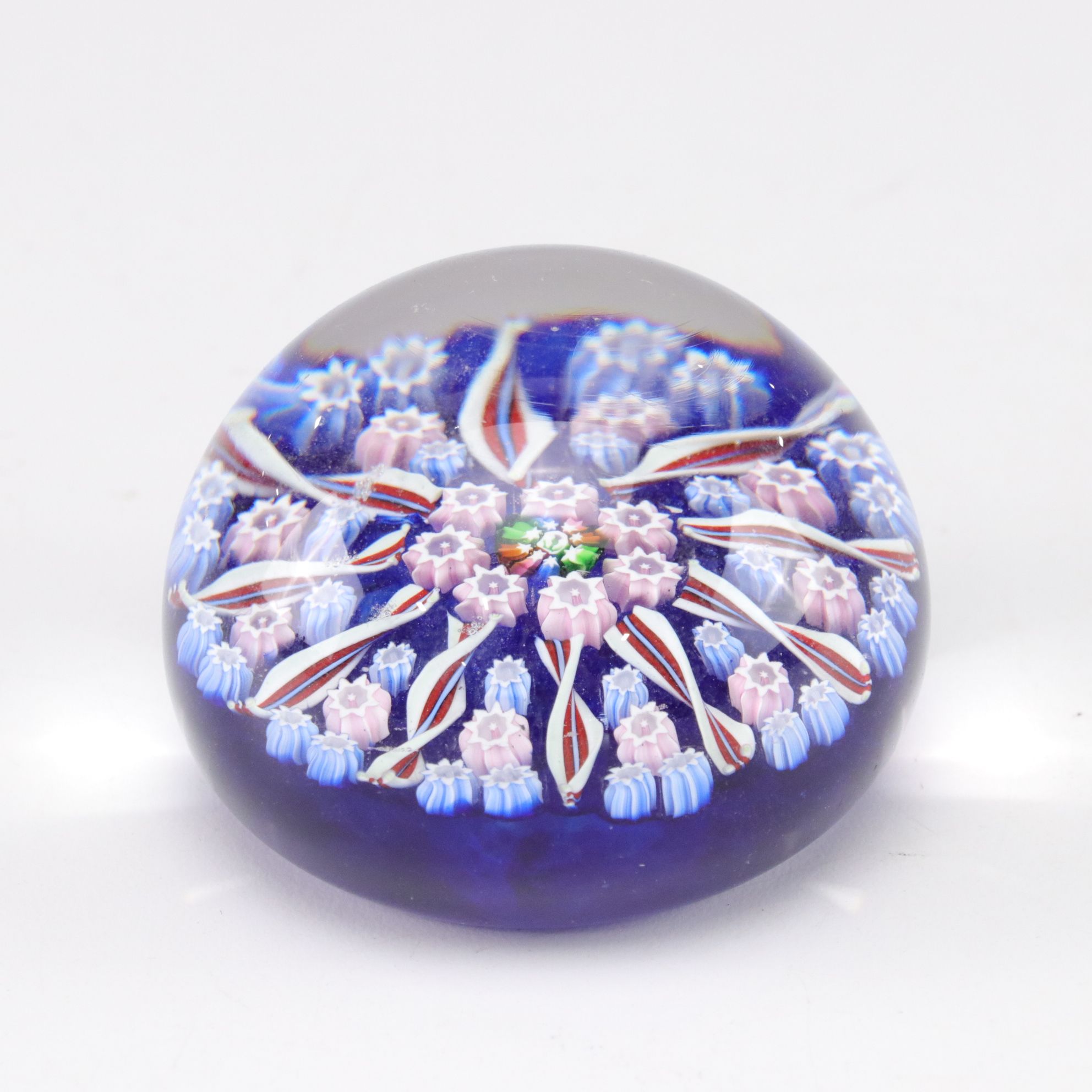 Italian Murano Millefiori and Spiral Swirl Glass Paperweights with John Deacons